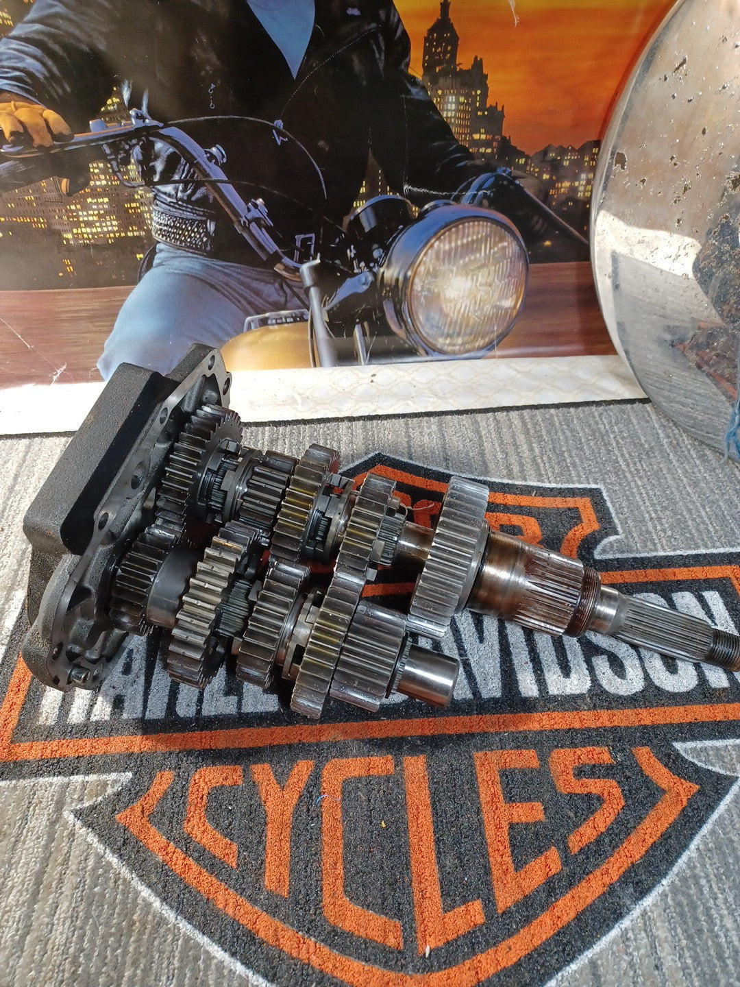 Vintage OEM Harley-Davidson Big Twin Transmission Gears And Parts 5 speed
