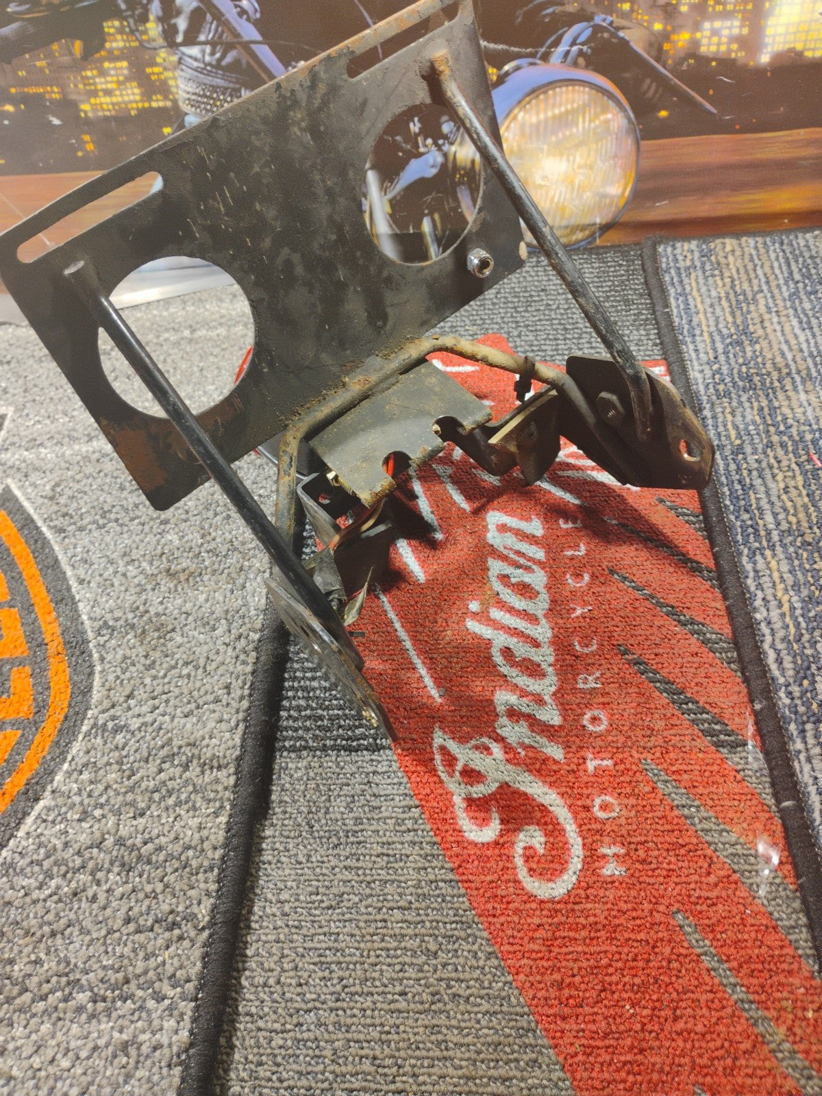 Some Vintage Peterson Motorcycle Tail Lights And Licses Palt Mount