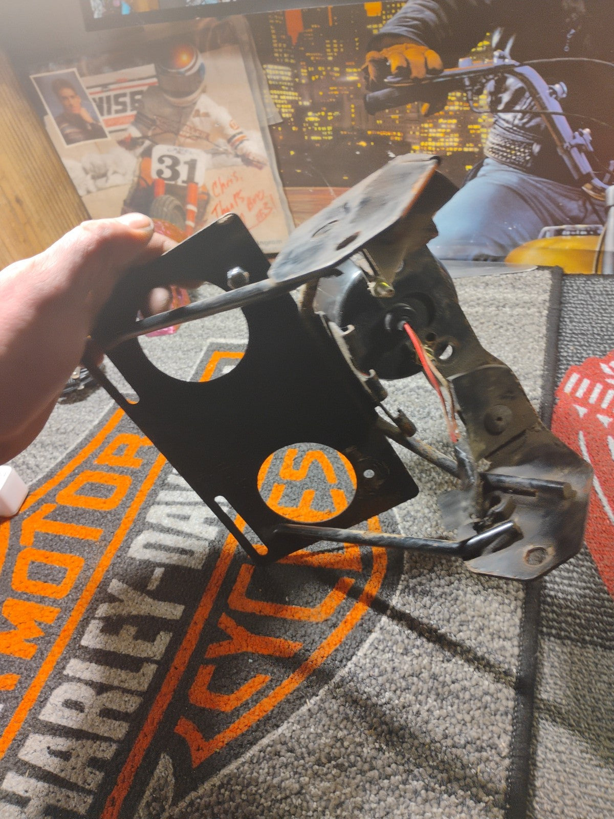 Some Vintage Peterson Motorcycle Tail Lights And Licses Palt Mount