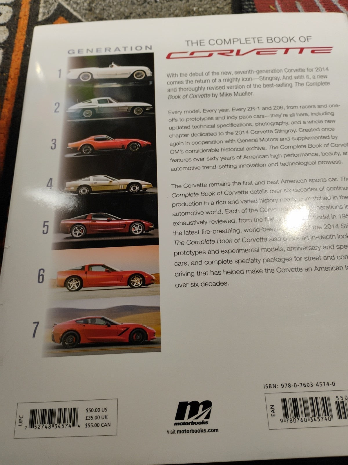 COMPLETE BOOK OF CORVETTE - REVISED & UPDTAED: EVERY MODEL SINCE 1953 EUC 2014