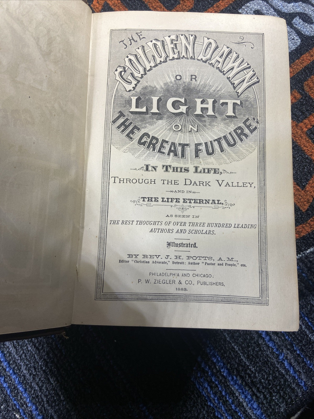 The Golden Dawn Light of The Great Future by Rev JH Potts VG. 1880