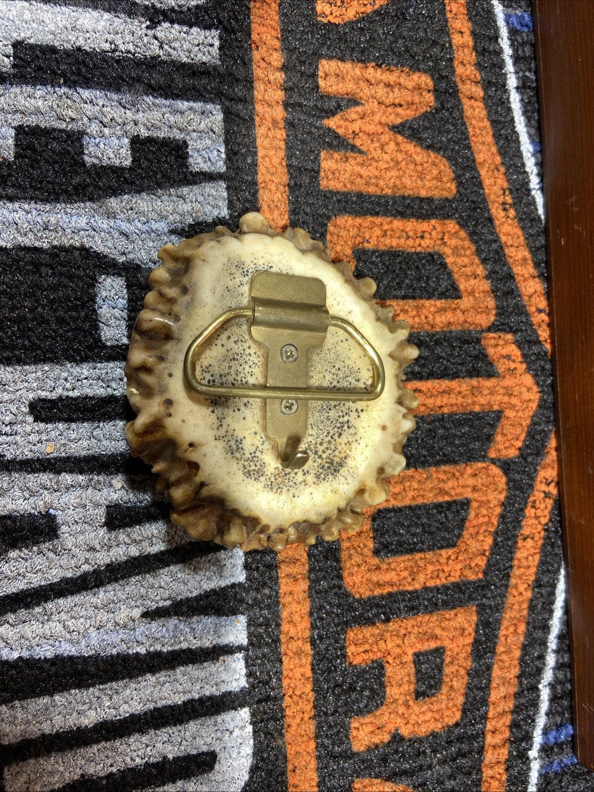 Elk Antler Burr Handcrafted Folk Art Vintage Belt Buckle With Arrowhead