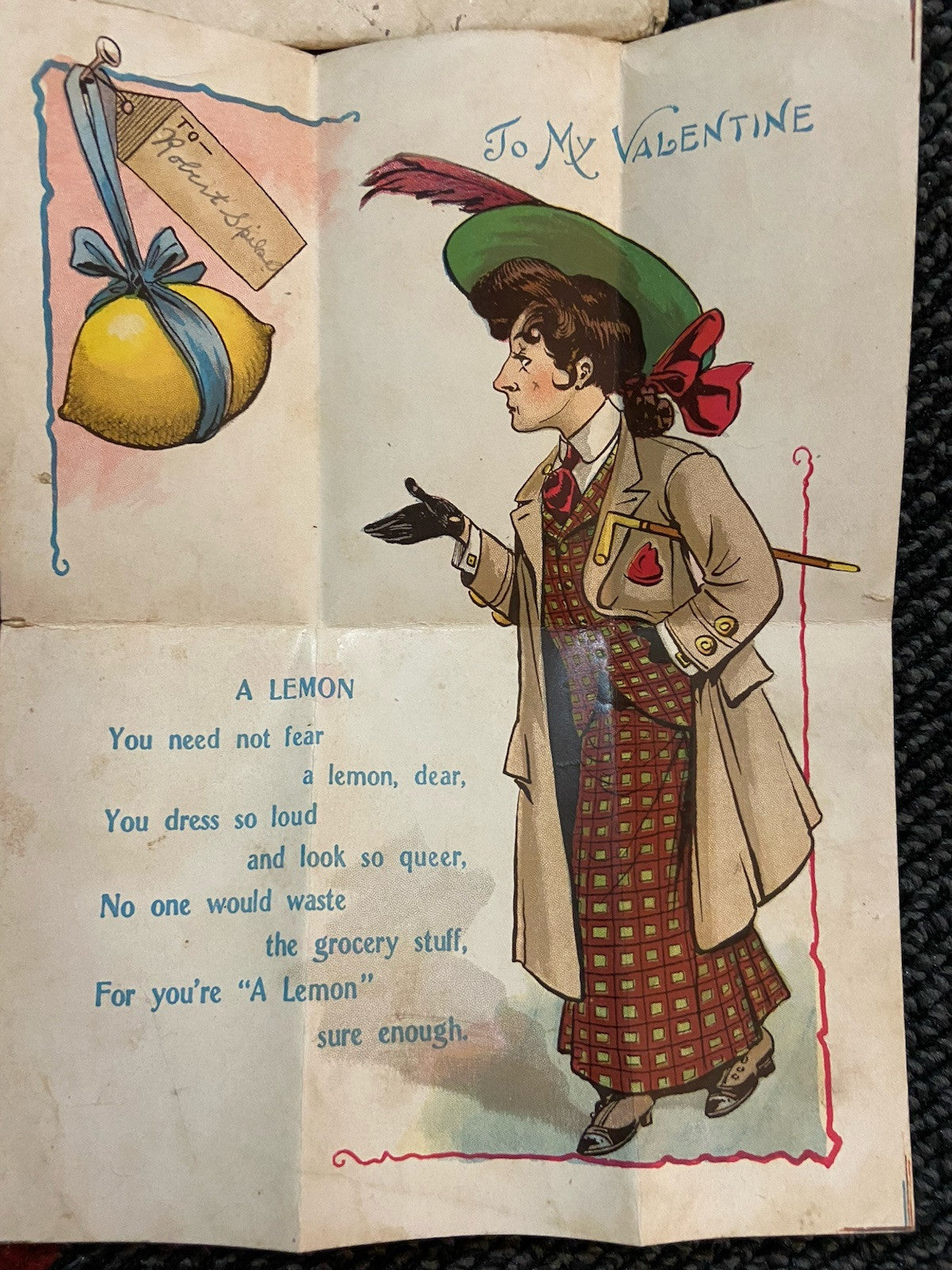 Lot Of 4 Vintage Valentines/ Cards 1920s-40’s