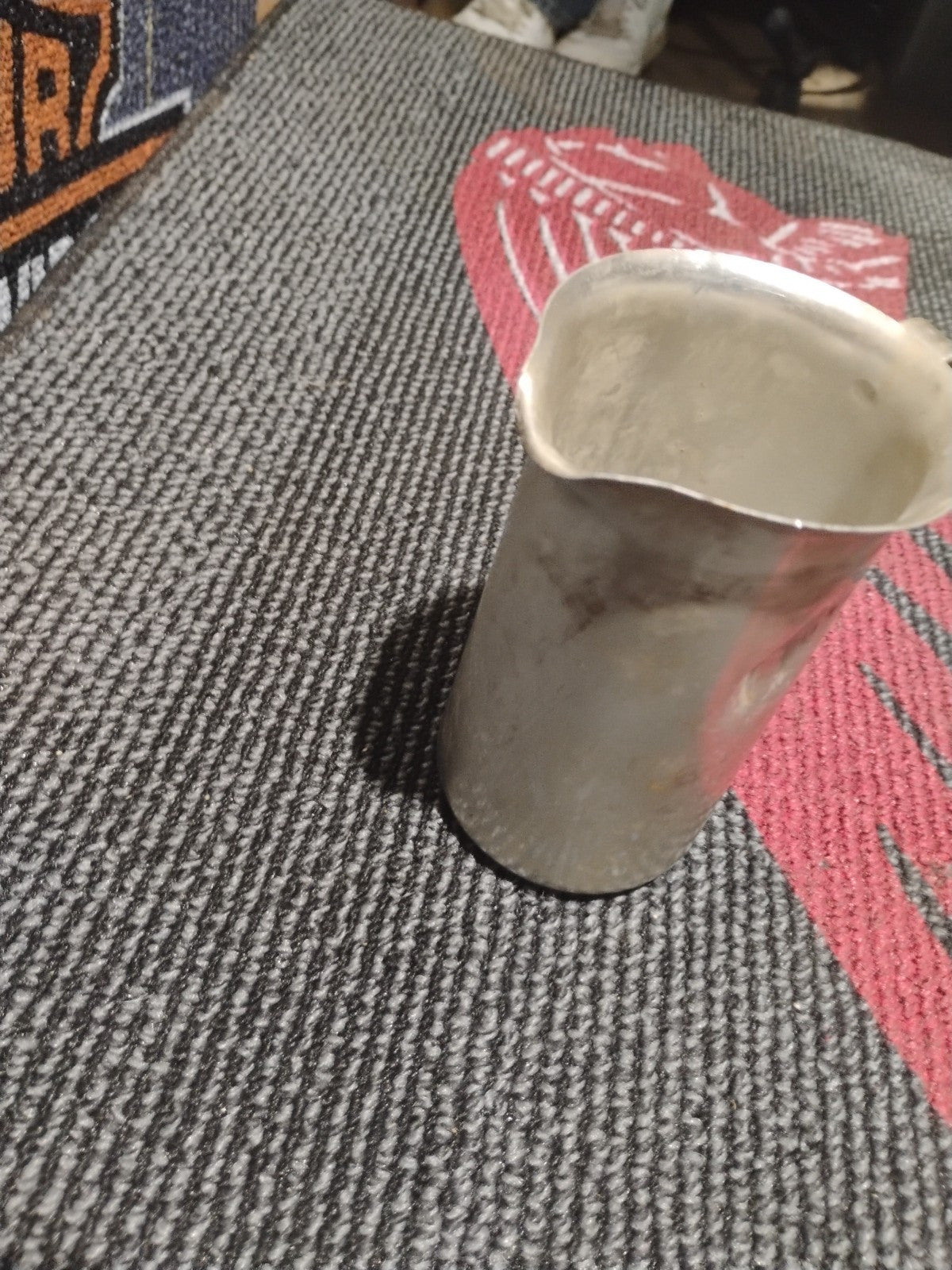 MCM VINTAGE Pink ALUMINUM SMALL PITCHER/CREAMER Marked Color Craft 5" Tall