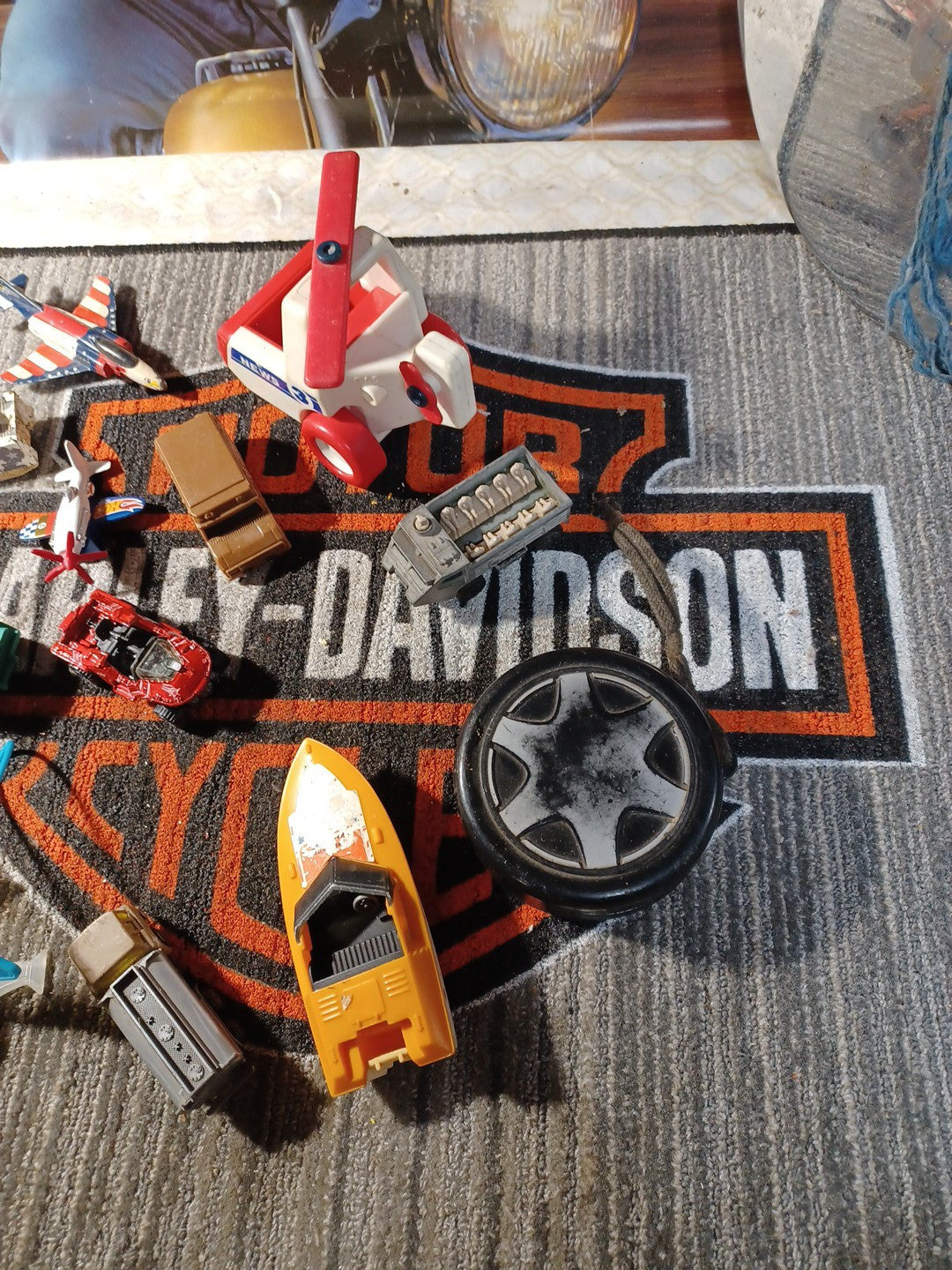 lot of Vintage Toys Army Air Boat Misc