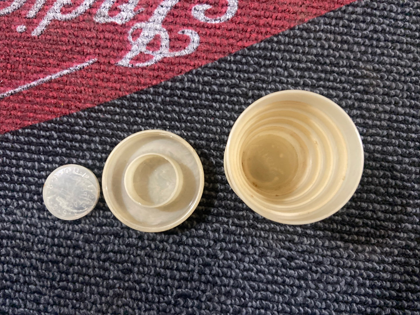 Stanhome Collapsible Travel Drinking Cup and Lid w/ Pill Holder Vintage