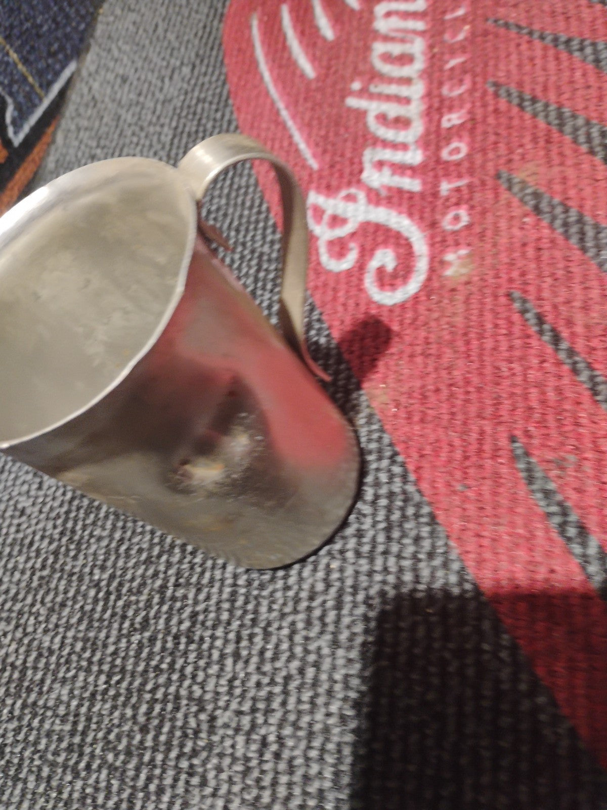 MCM VINTAGE Pink ALUMINUM SMALL PITCHER/CREAMER Marked Color Craft 5" Tall