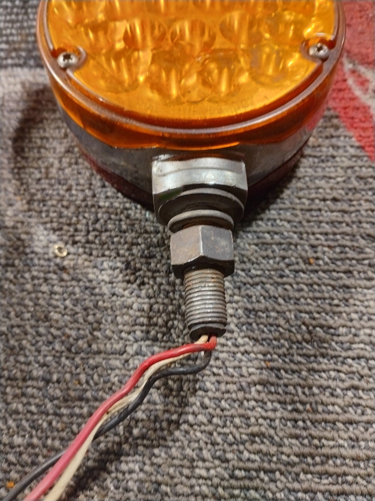 Grand General 78350 4” Faced Pearl LED Pedestal Light - Amber