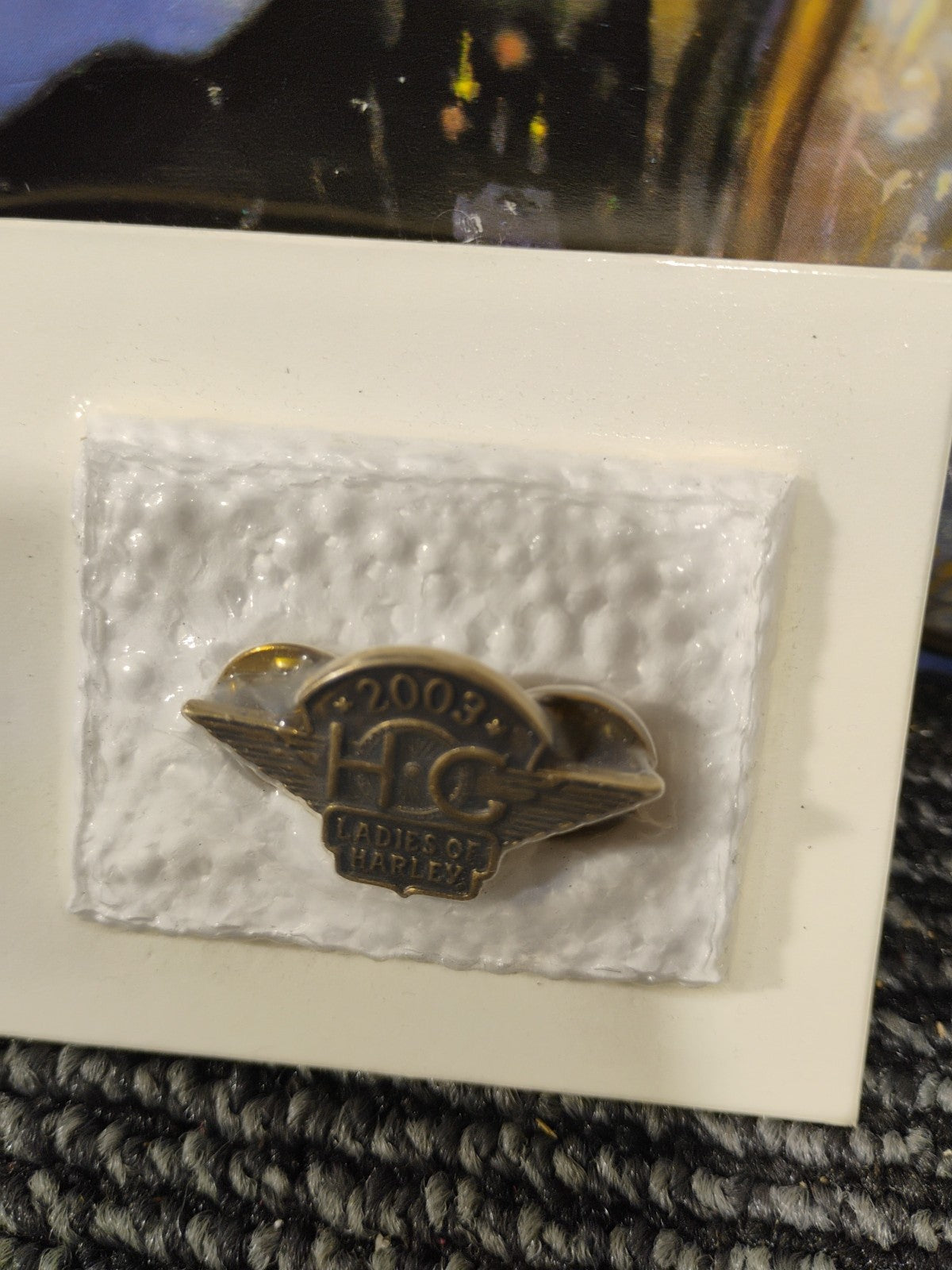 Harley Davidson Motorcycles HOG Pin Ladies Owners Group Biker Badge 2002 Sealed