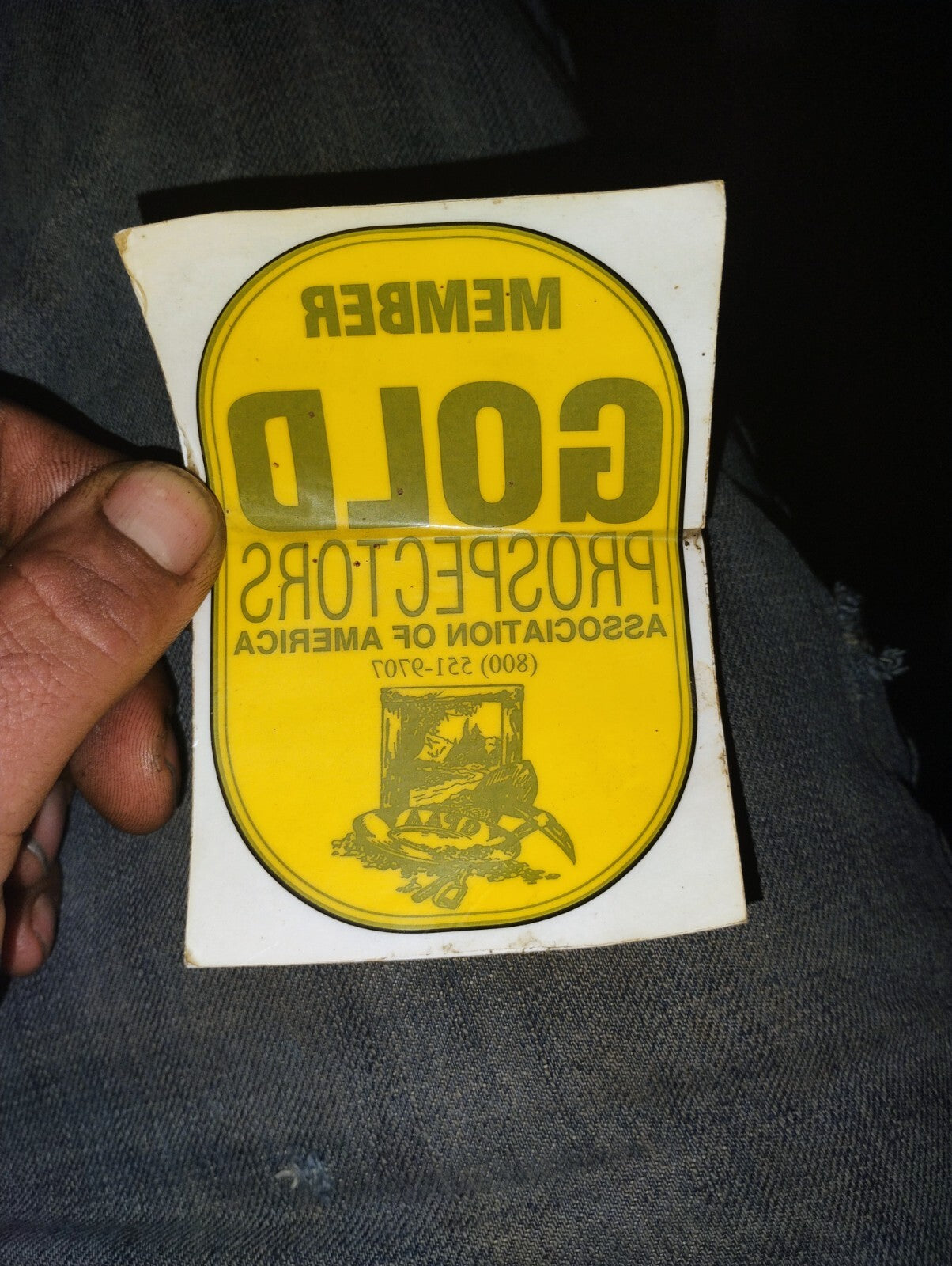 Vtg Unused Sticker & GPAA GOLD PROSPECTORS OF AMERICA ASSOCIATION Cloth Patch 