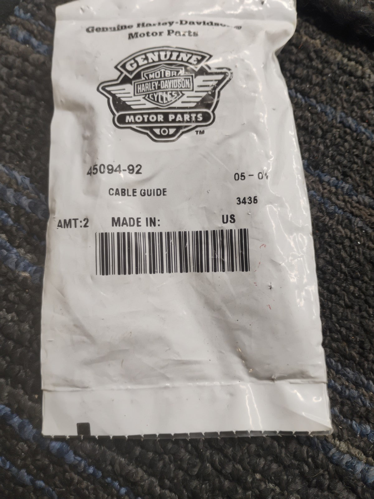 NOS OEM Harley-Davidson Cable Guide 45094-92 Genuine Factory Part