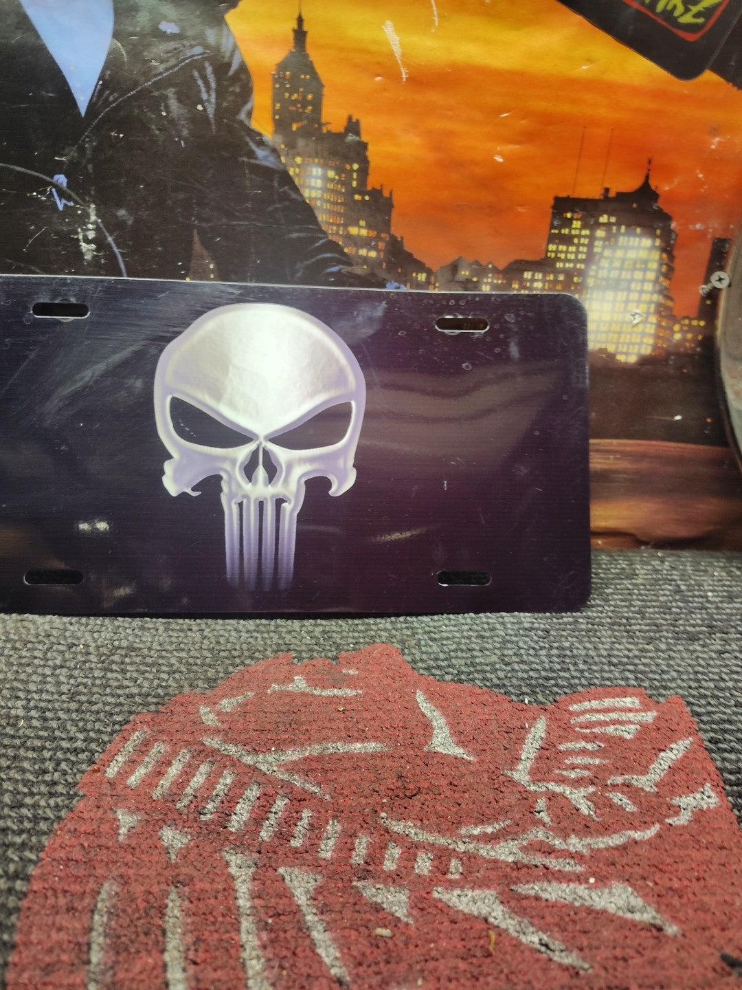 Awesome Punisher Chrome Mirror Novelty License Plate