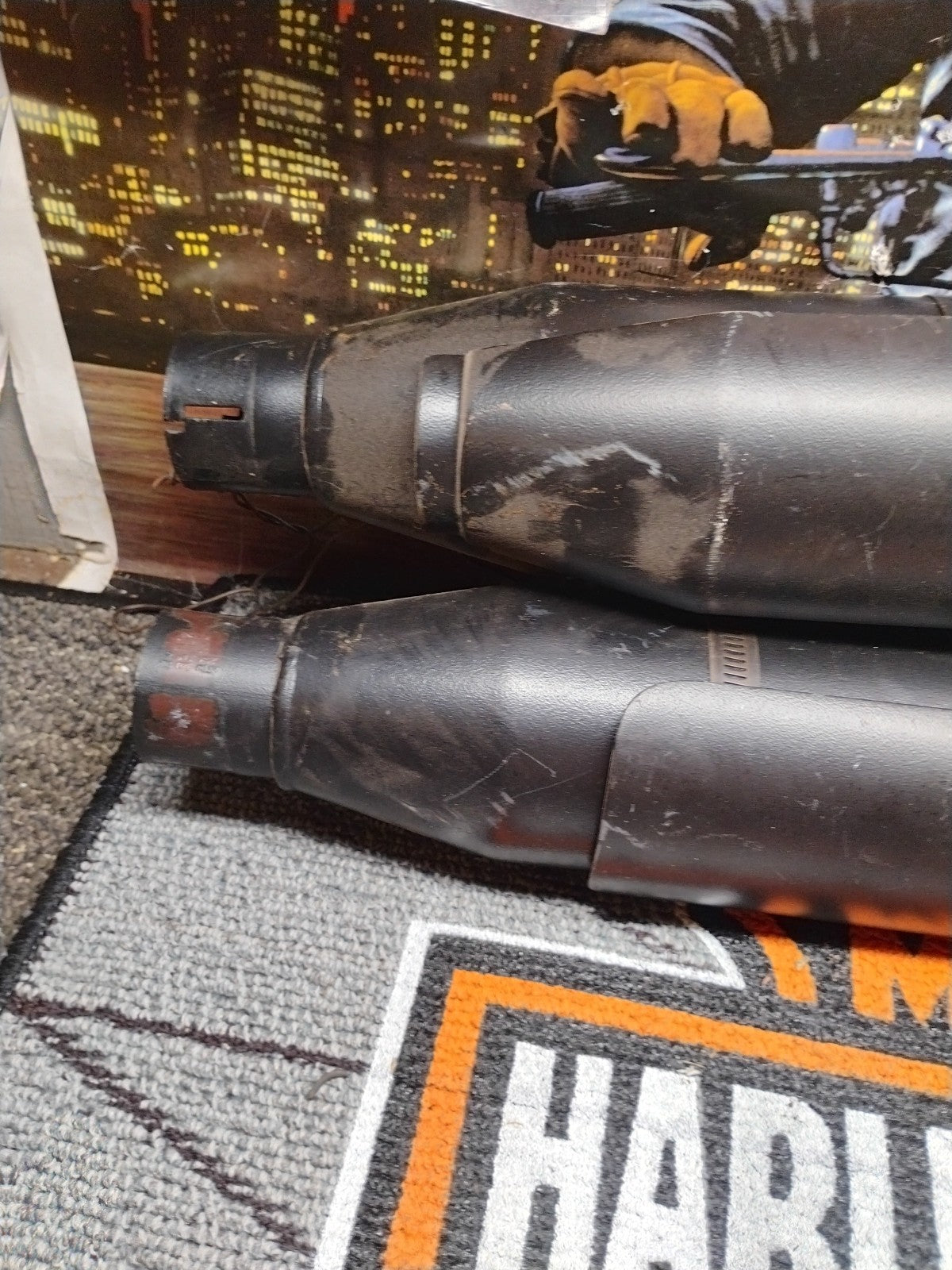 Genuine 14-23 Harley Davidson XL1200 883 Sportster Slash Cut Slip On Muffler Set