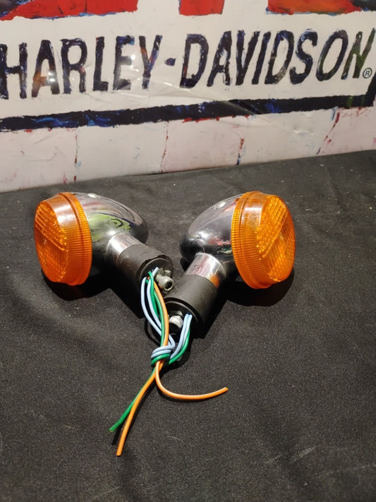 #119 88-97 Honda VT600 VT600CD Shadow VLX DELUXE FRONT TURN SIGNAL INDICATOR SET