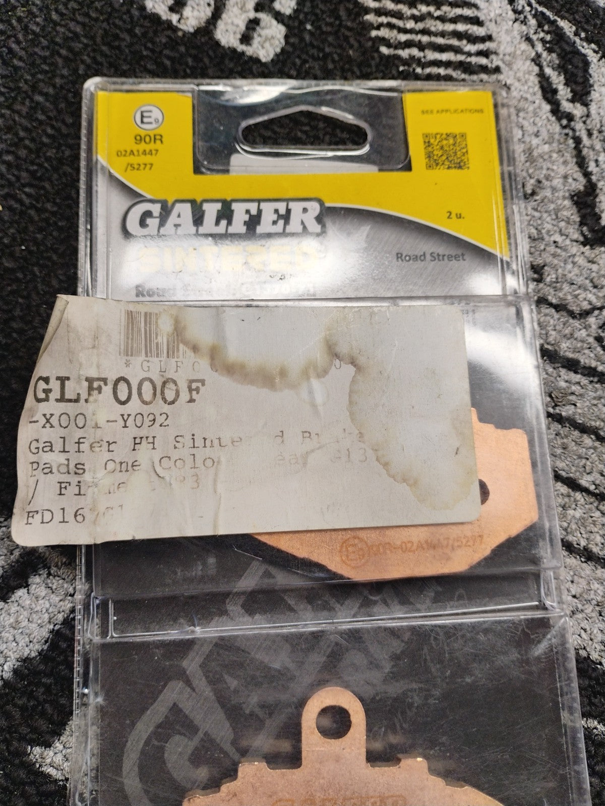 Yamaha r1 Galfer Sintered Brakes Glf00F Semi-Metallic Rear Brake Pads Set New