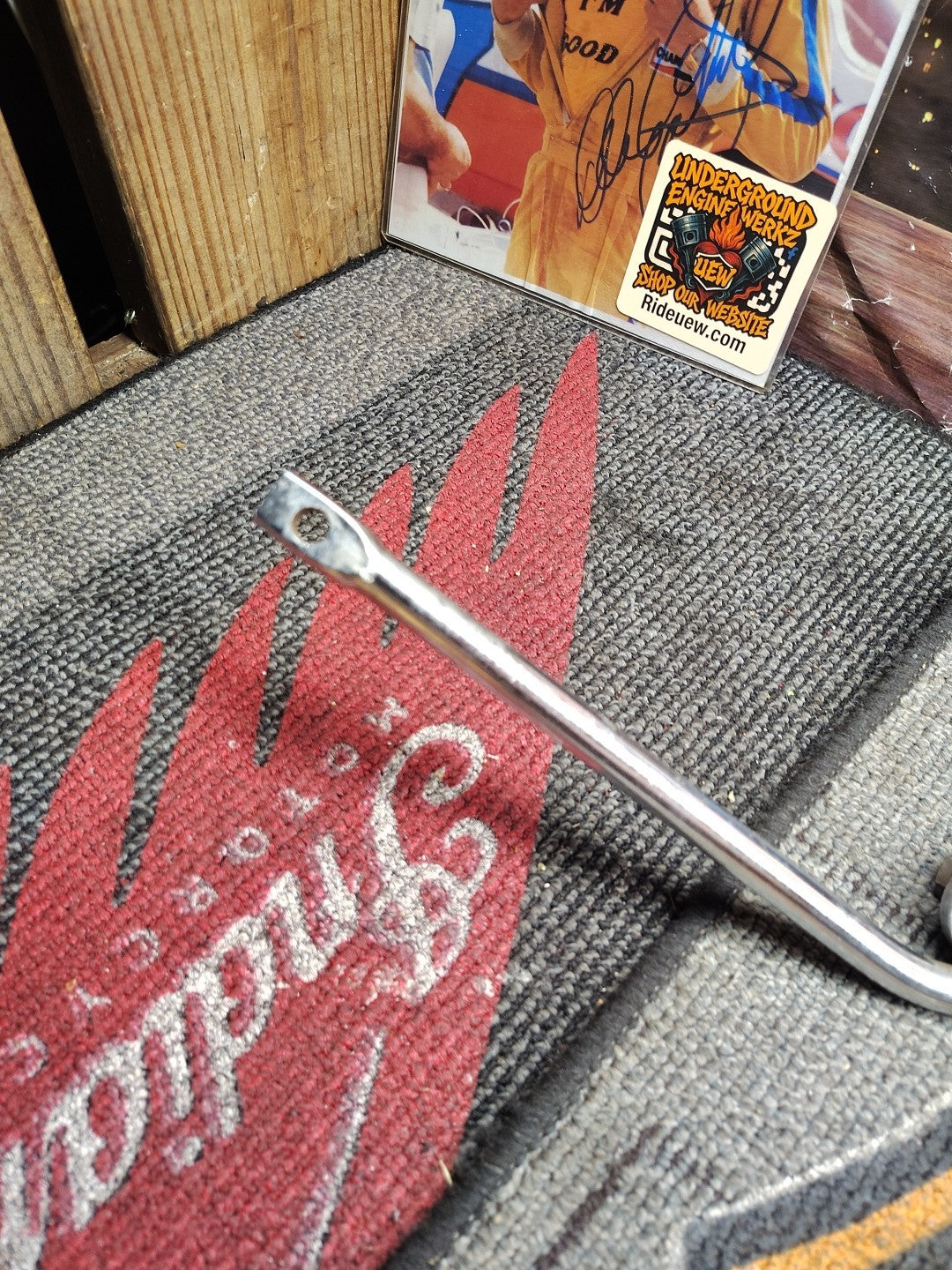 HARLEY DAVIDSON FL FLH CHROME EXHAUST BRACKET MOUNT DYNO POWER DRAG PIPES