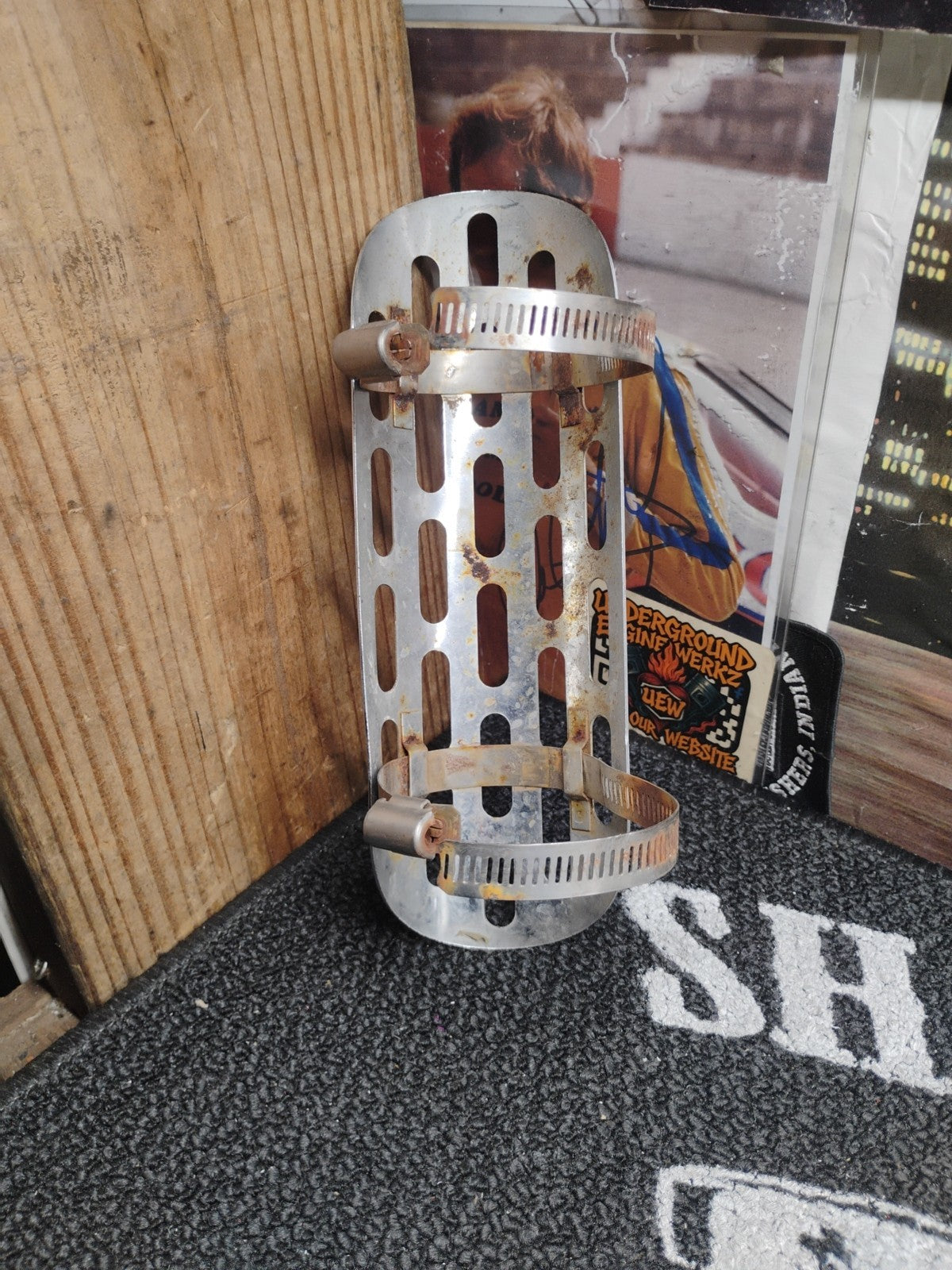 Harley Davidson Slotted Exhaust Heat Shield Chrome Chopper Bobber Old School Uni