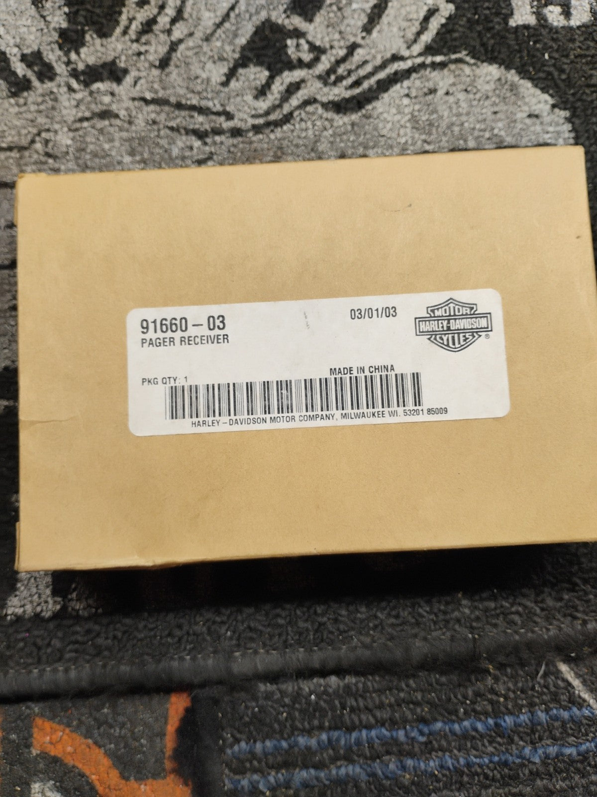 OEM Harley-Davidson Motorcycle Alarm Security Pager Receiver NOS 91660-03