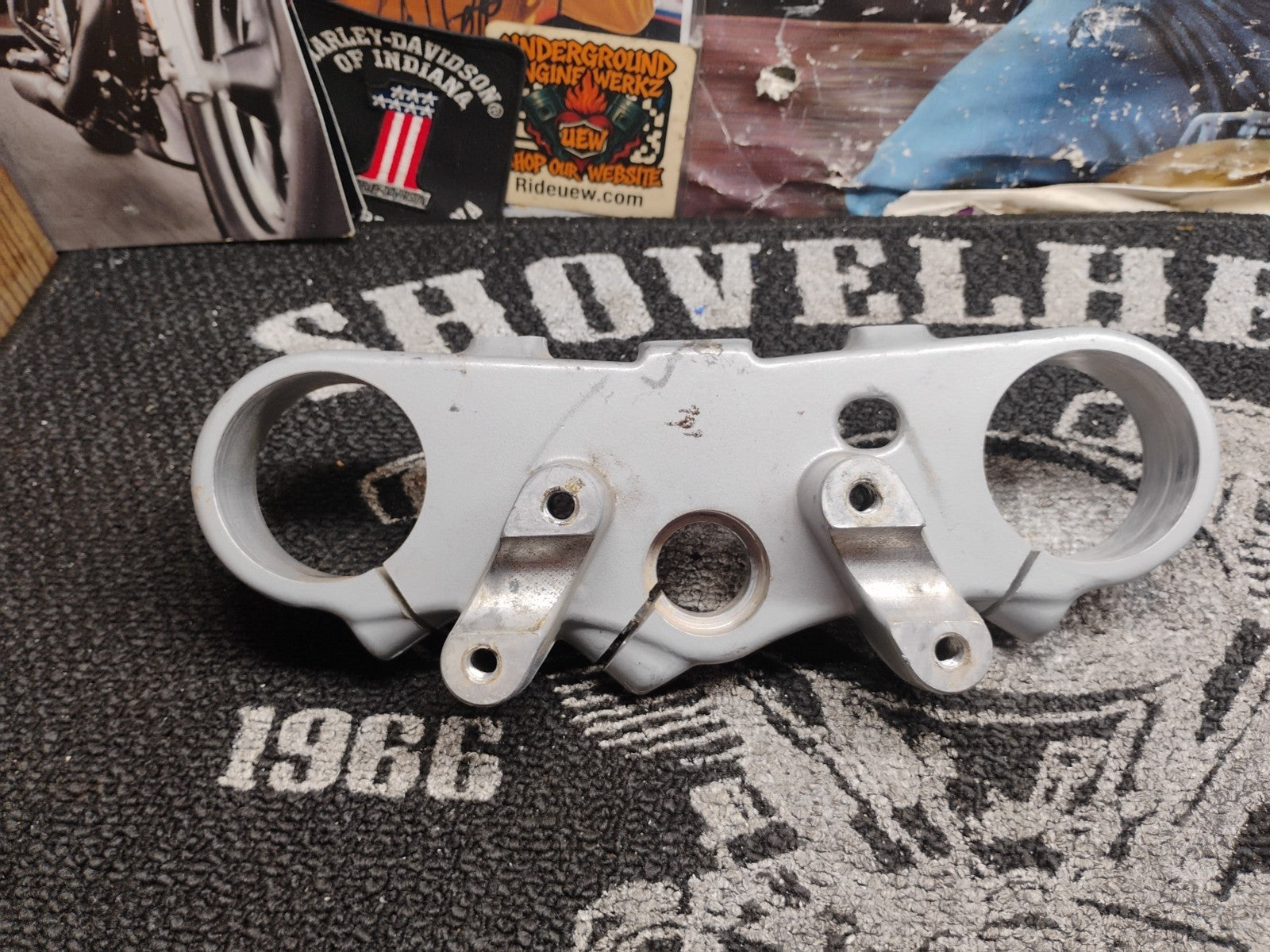 OEM Buell Lightning XB12S Upper Triple Tree Clamp Handlebar Mount Silver