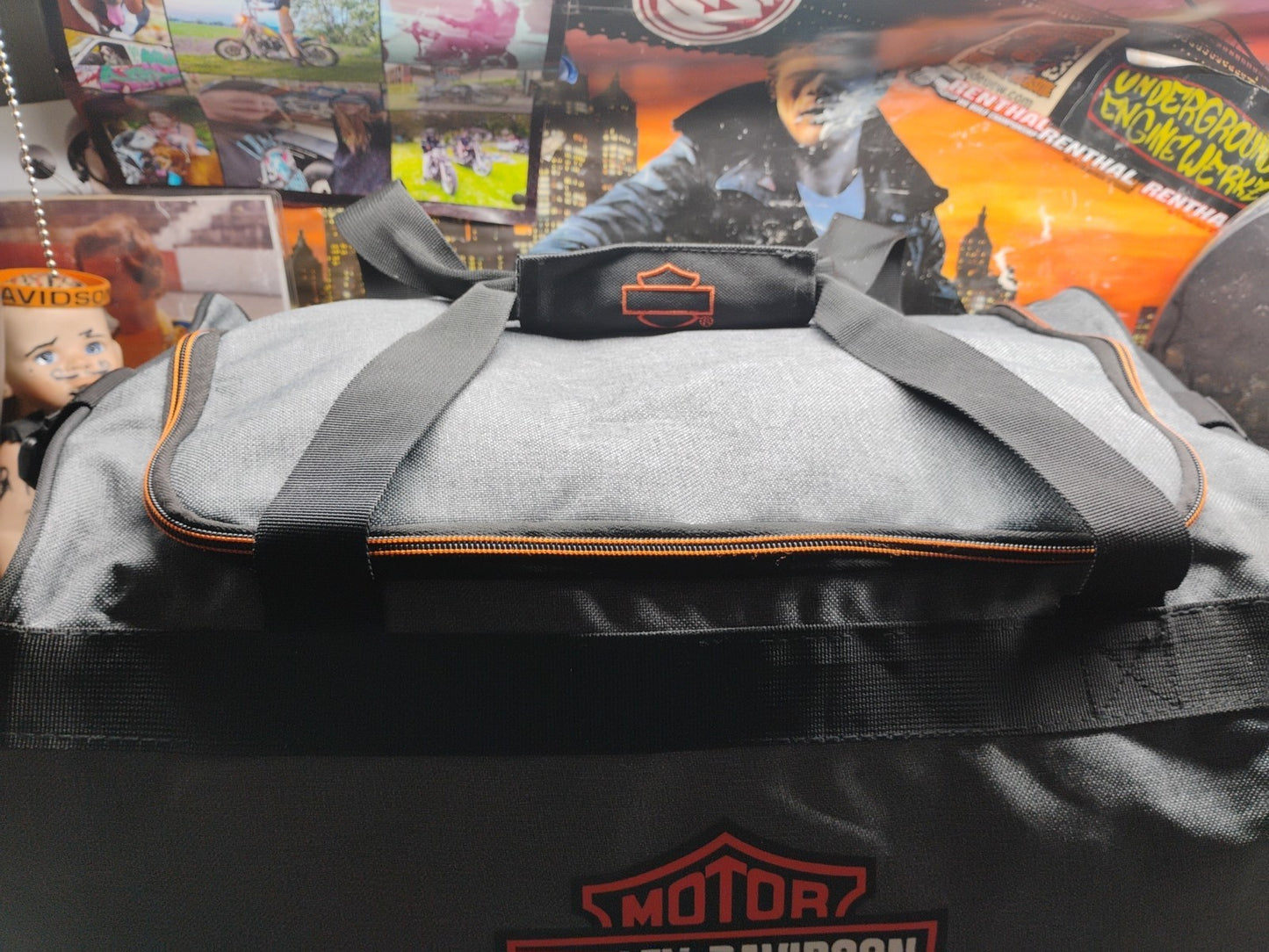 Harley-Davidson Bar & Shield Logo Duffel Bag w/ Adjustable Strap - Heather Gray