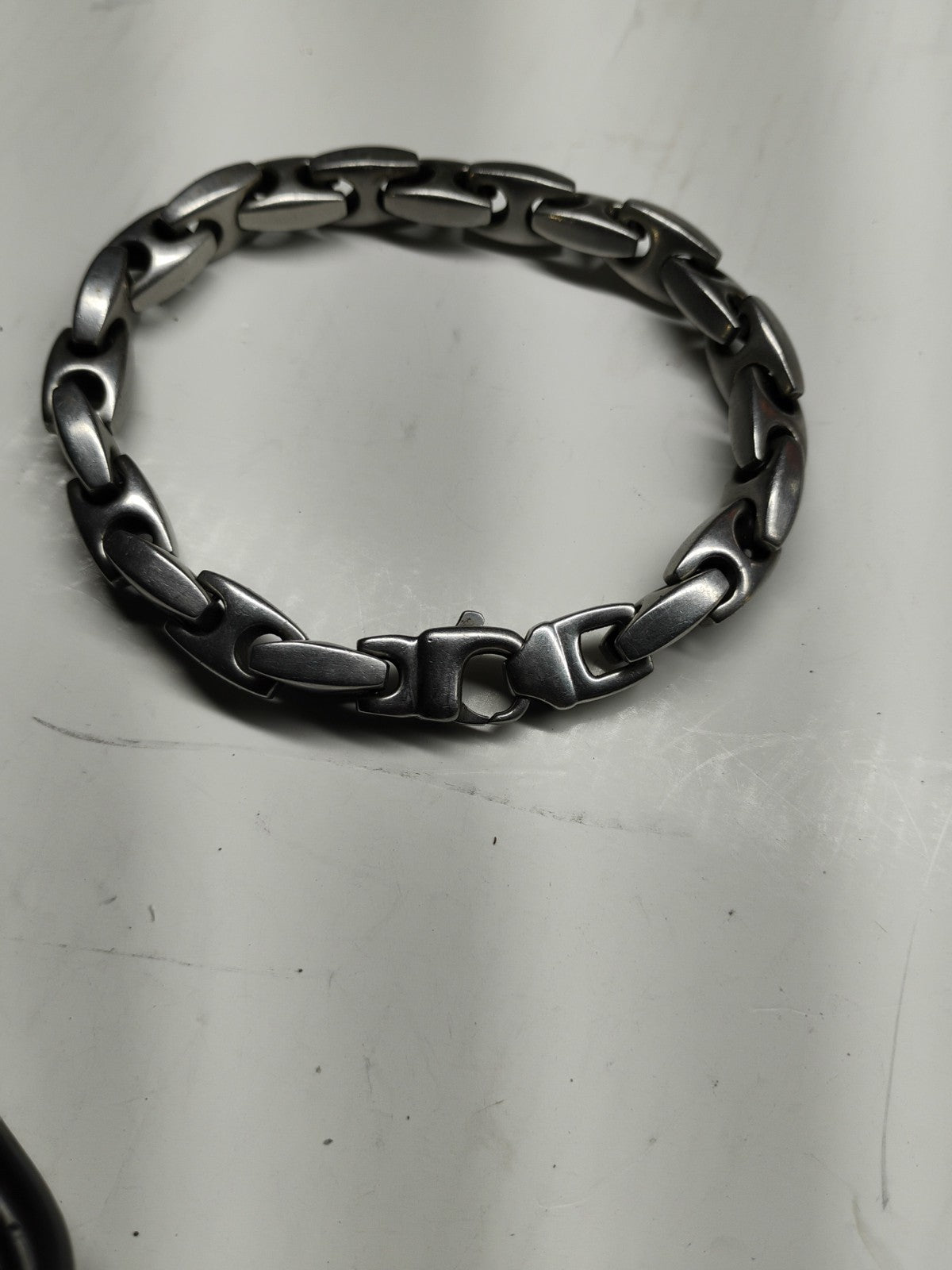 Stainless Steel Brushed Mens Link Bracelet 8.25"
