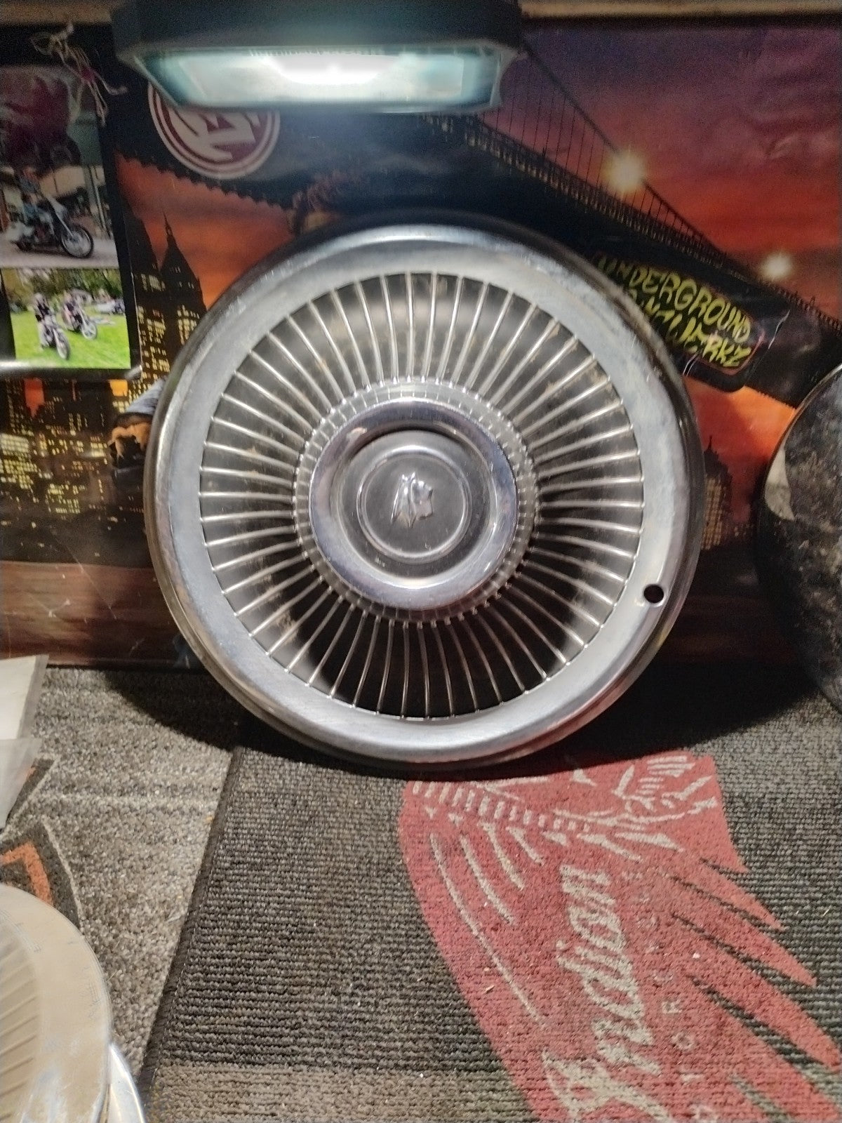 Single Mercury Montclair Park Lane Monterey Hubcaps Wheel Covers   1965 15”