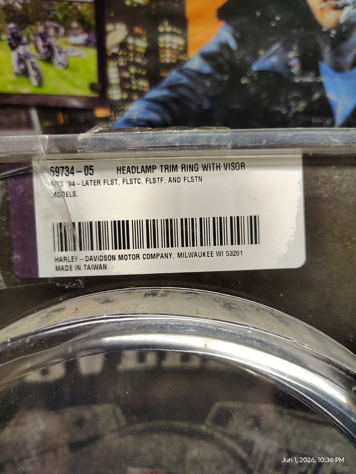 Harley-Davidson OEM 7" Headlight Trim Ring Chrome Softail Dyna Touring