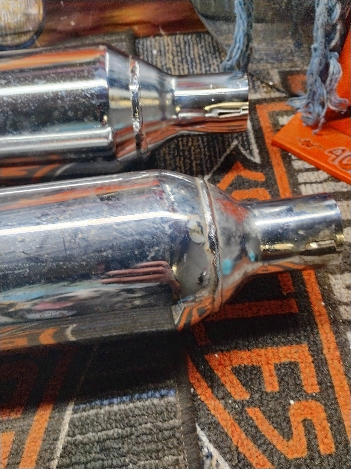 NEW TAKE OFF Road King HARLEY DAVIDSON Muffler Exhaust Pipe # 65546-98 65547-98