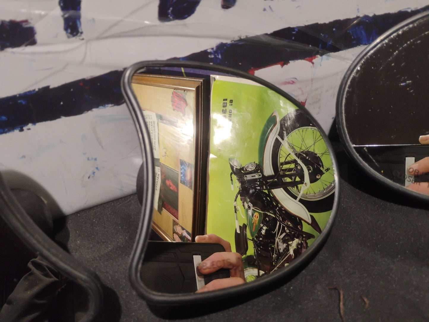 2014-2023 Harley Touring Batwing Fairing Side Mirrors Pair OEM A047108 46R-02806