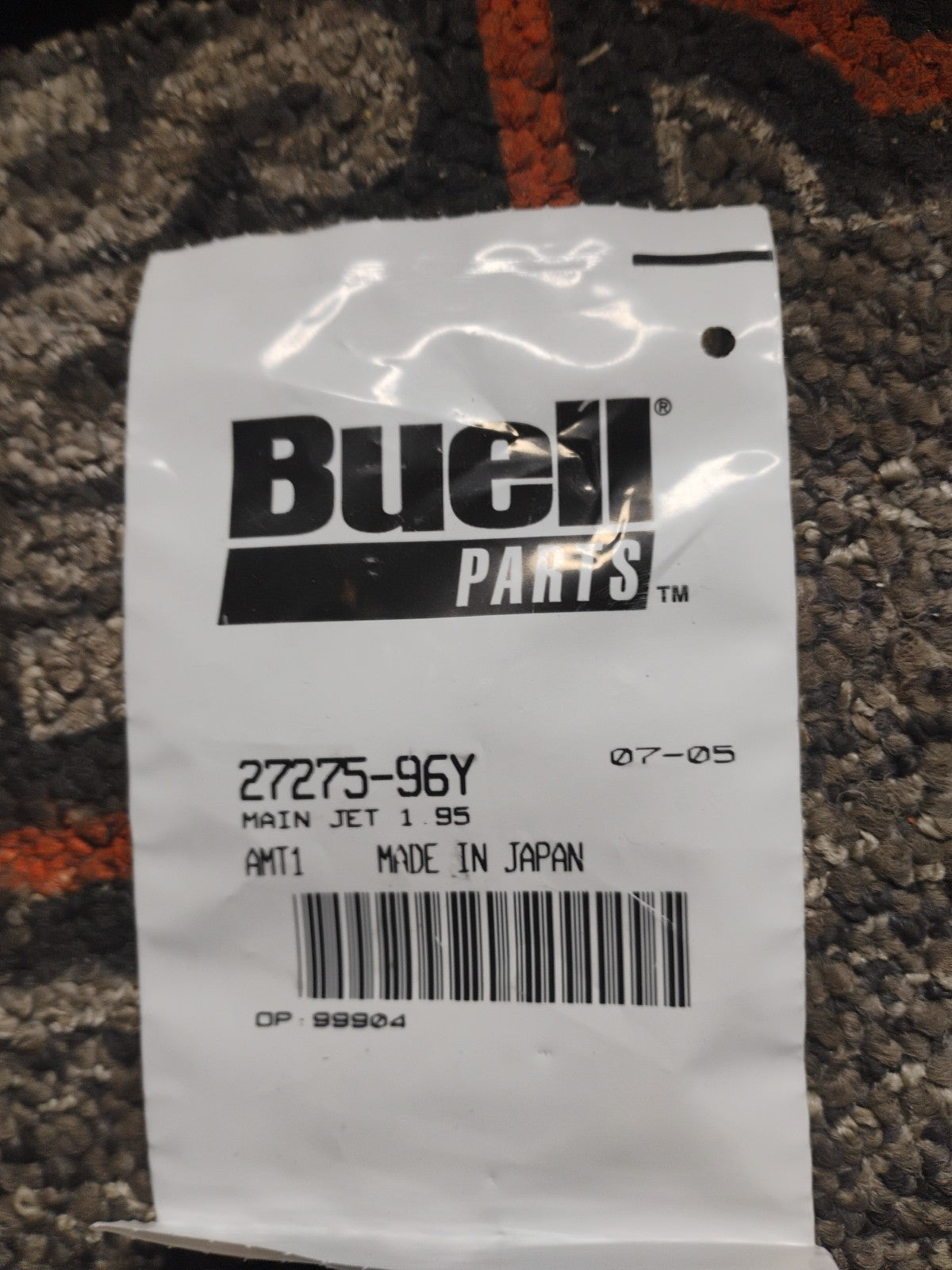 Buell OEM 27275-96Y Main Jet 1.95 NOS