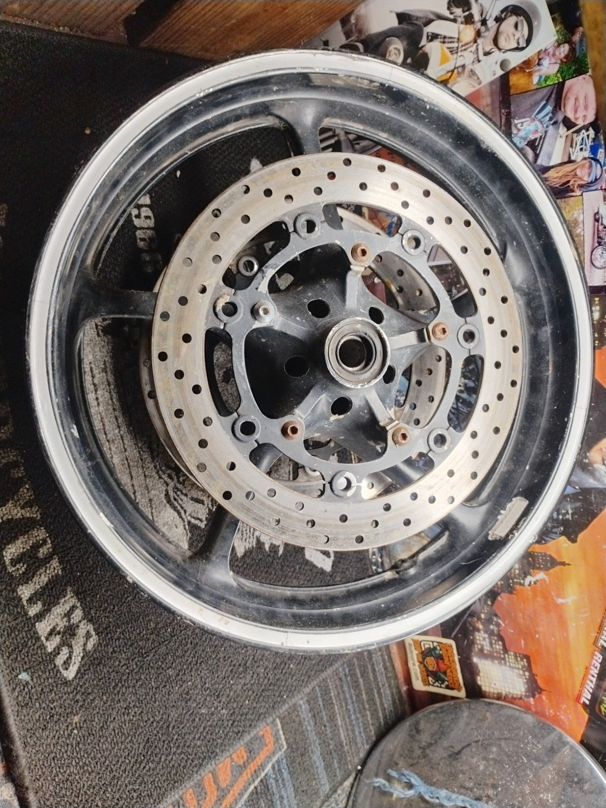 2014 Yamaha YZF-R6 Front Wheel Rim OEM Dual Disc