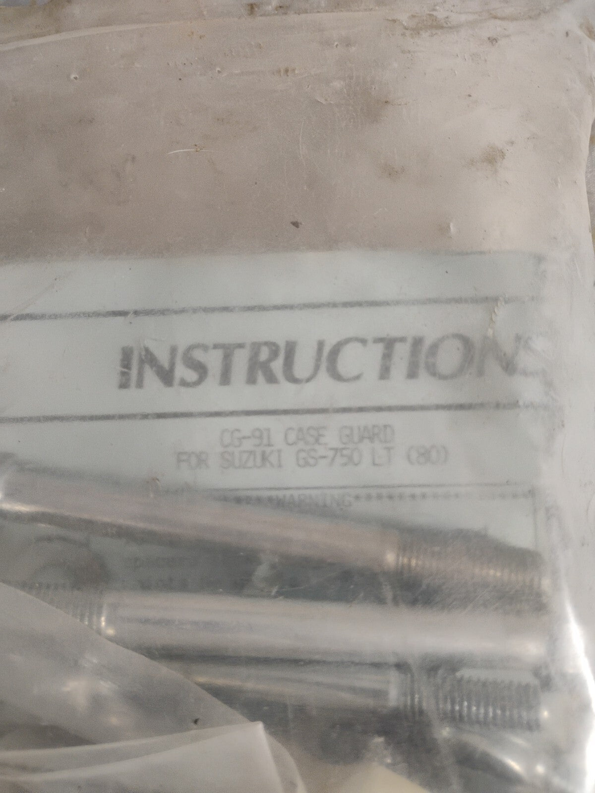 Vintage NOS KG Case Guard Crash Bar Hardware Fits: Suzuki GS-750 Lt(80)