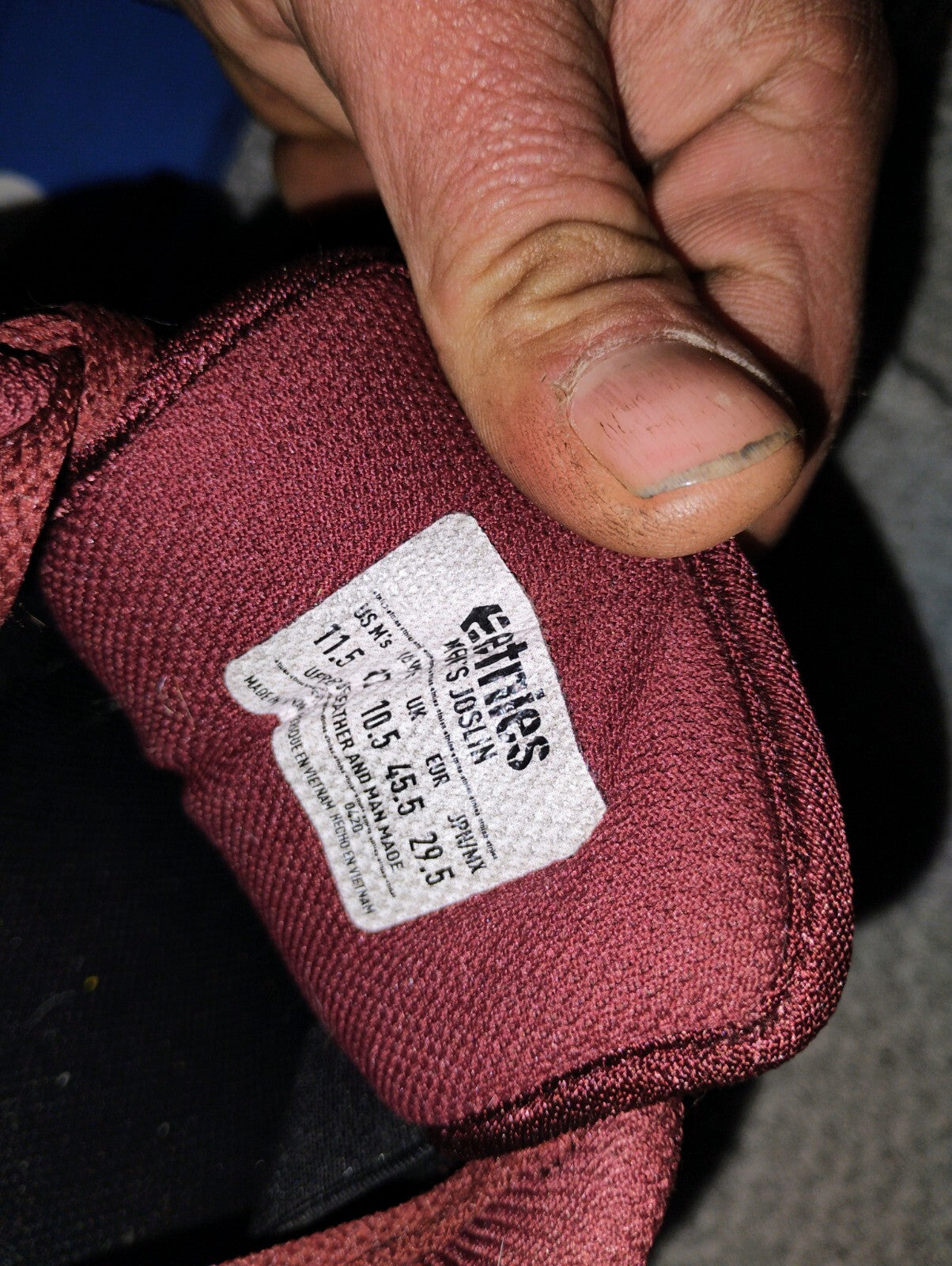 Burgundy Joslin Etnies Size 11 1/2