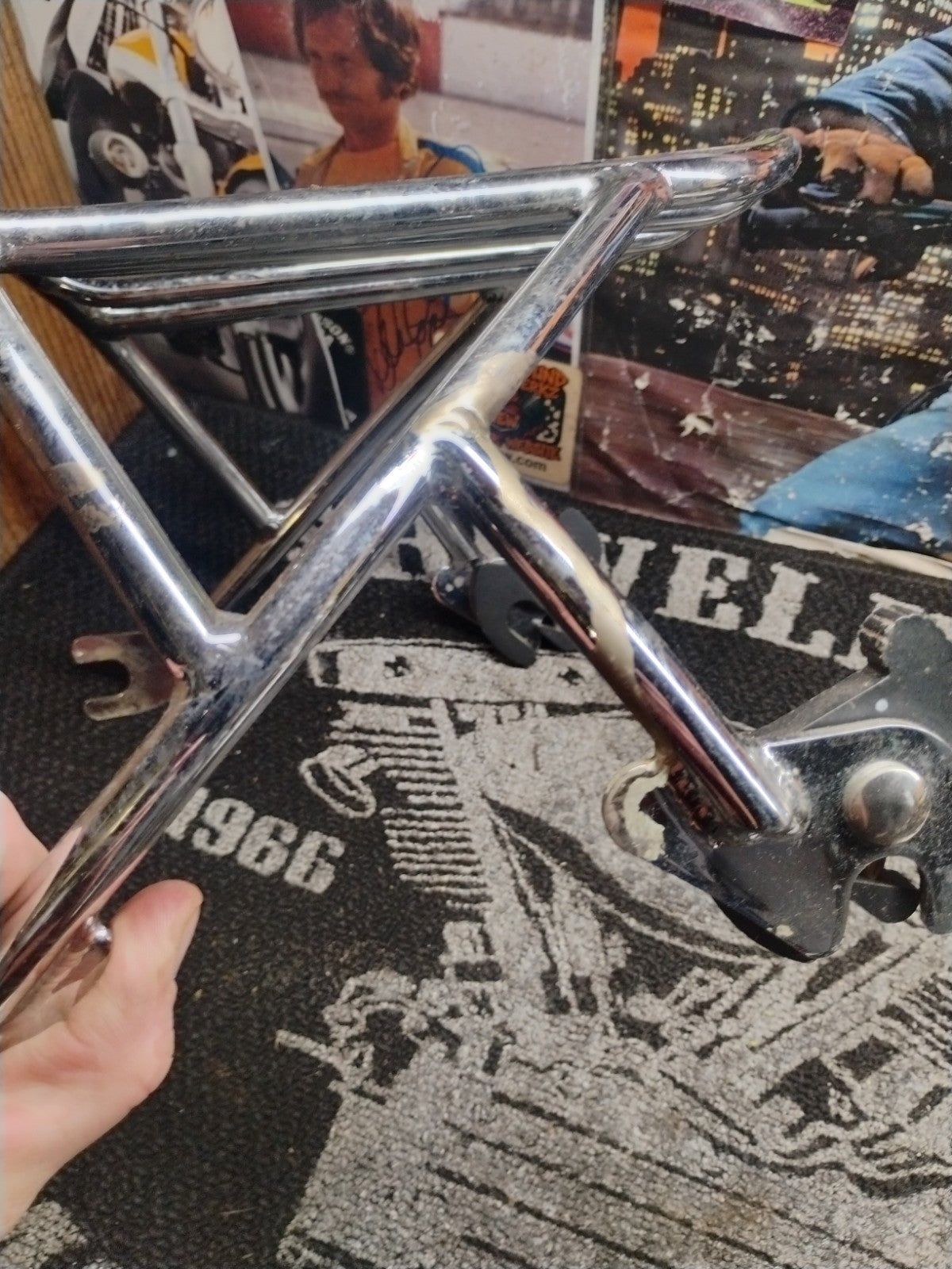 Chrom HARLEY Sportster XL 2004^ Solo Detachable OEM Motorcycle Luggage Rack
