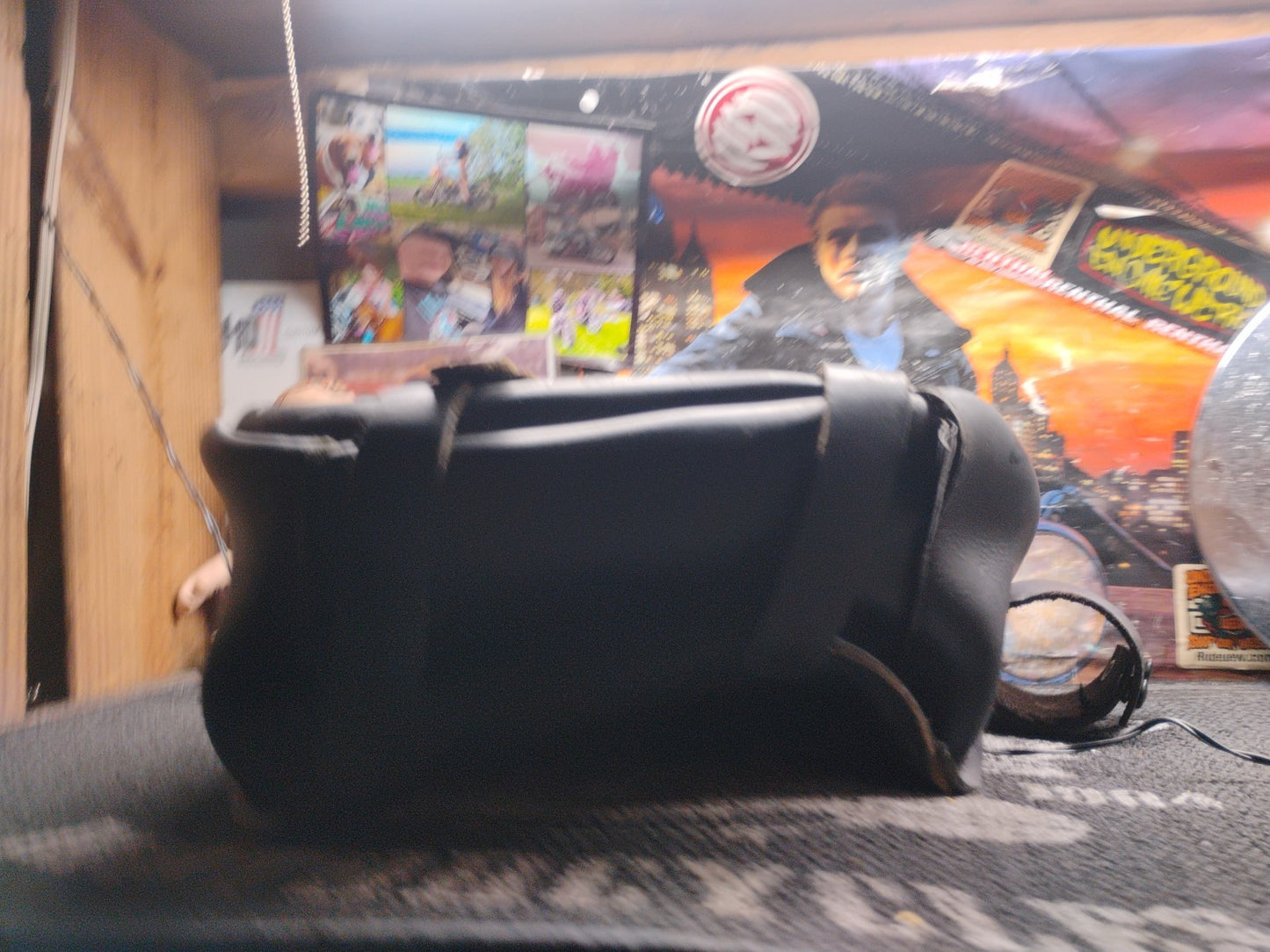 Motorcycle seat bags Saddle Bag Leather Left& Right With Cup Holders