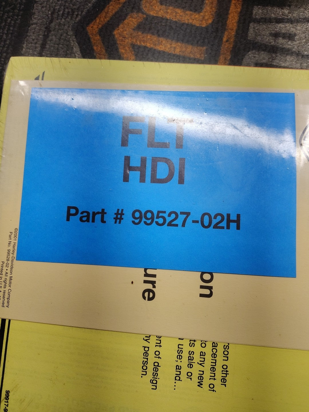 2002 Harley Davidson Road King Electra Glide Motorcycle Owner Manual User Guide