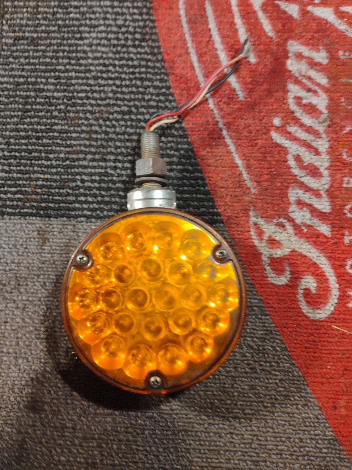 Grand General 78350 4” Faced Pearl LED Pedestal Light - Amber