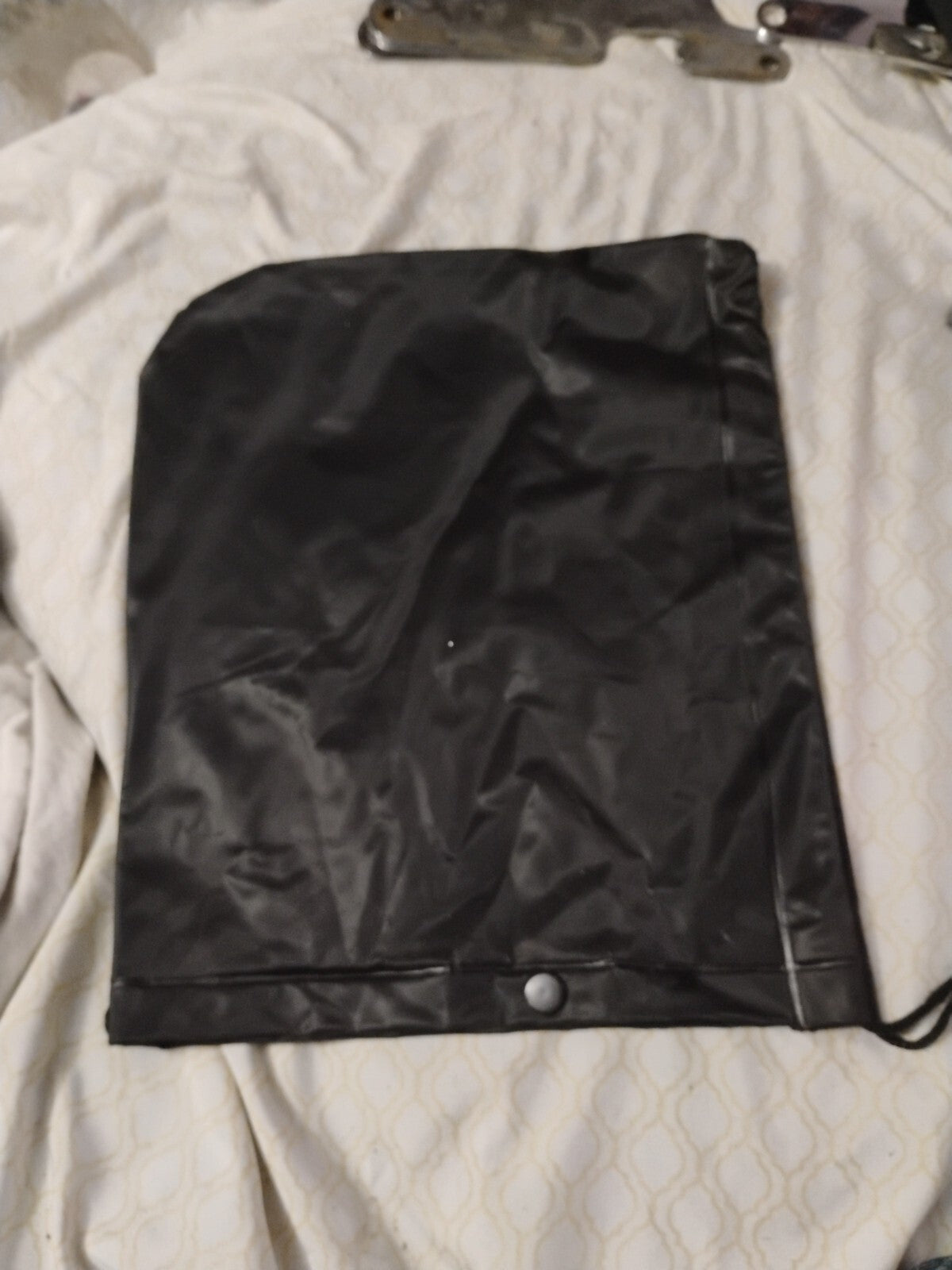 CONDOR 4ML31 Rain Hood,Black,Snaps,Rubber Police Jacket 