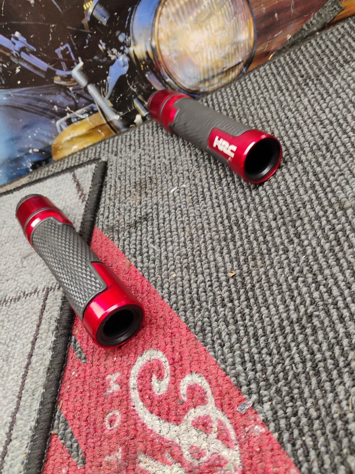 Honda CBR600RR 900RR 954RR 1000RR F4i Black Red Grips Comfort Racing Hand