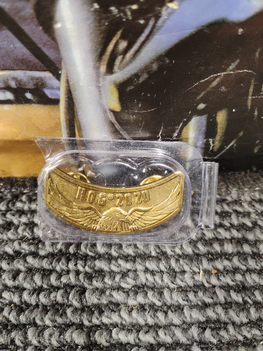 NEW 2020 HOG Harley Davidson Owners Group Pin Rocker Badge Wings HD Metal