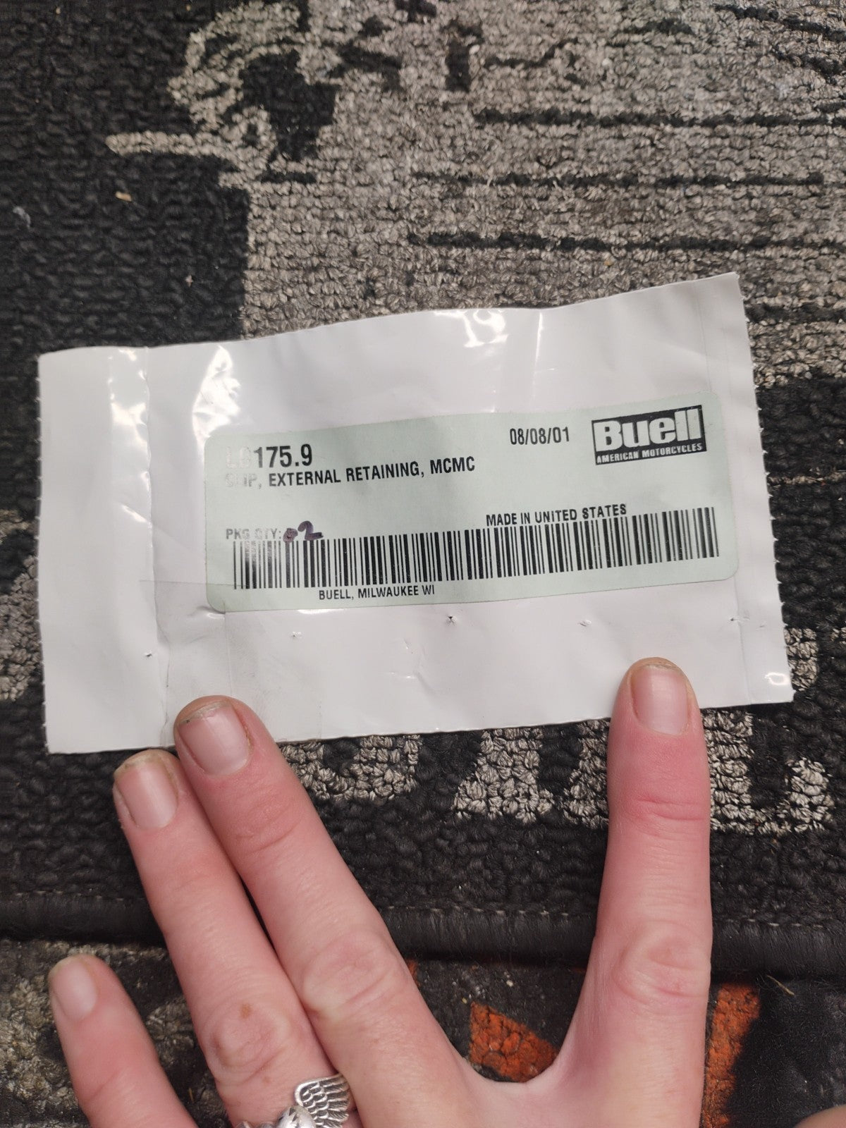 Buell OEM L0175.9 External Retaining Clip MCMC Qty 2 NOS