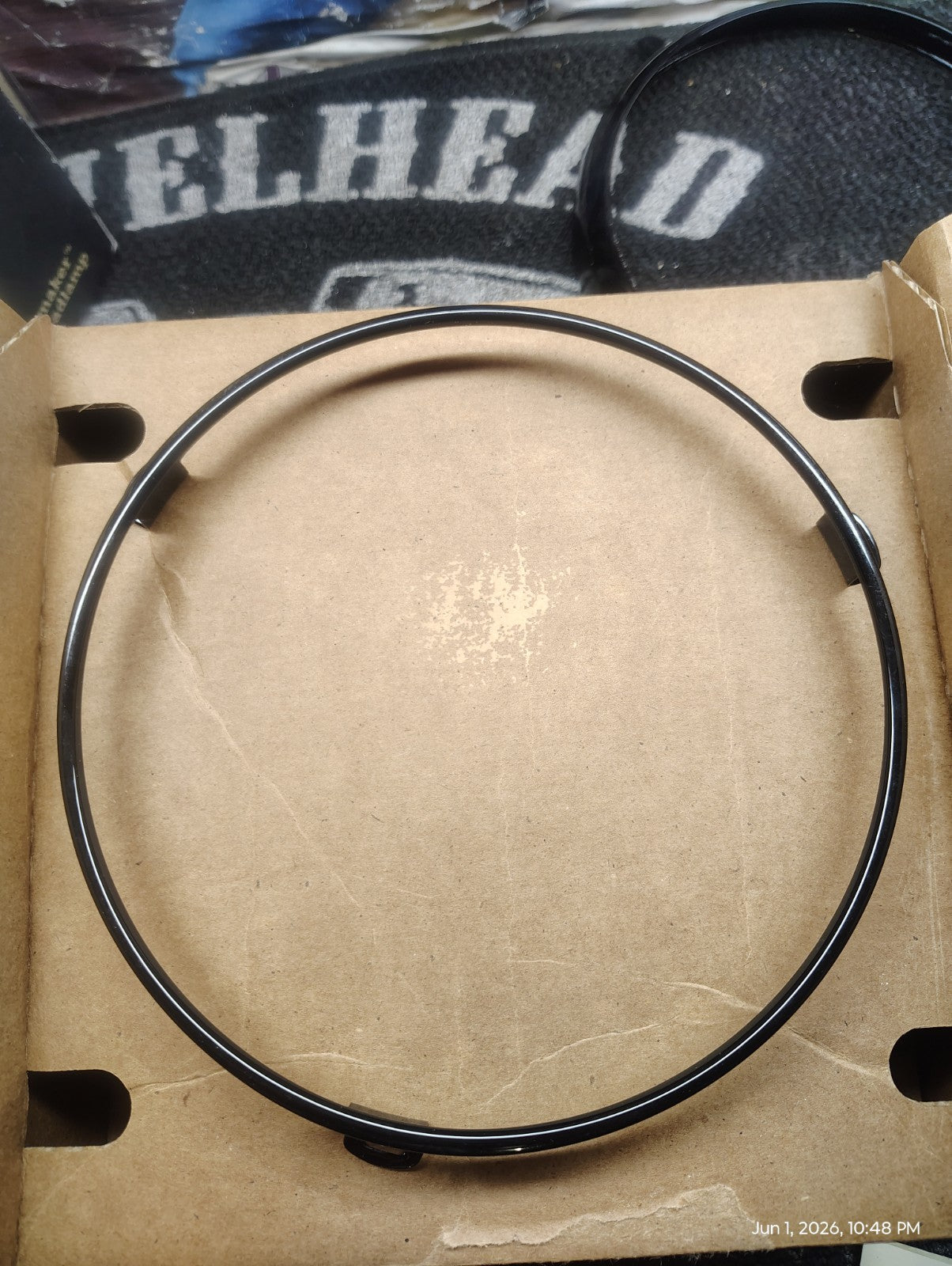 OEM Harley-Davidson Headlamp Assembly Black Trim Ring 68342-05A 7" Headlight