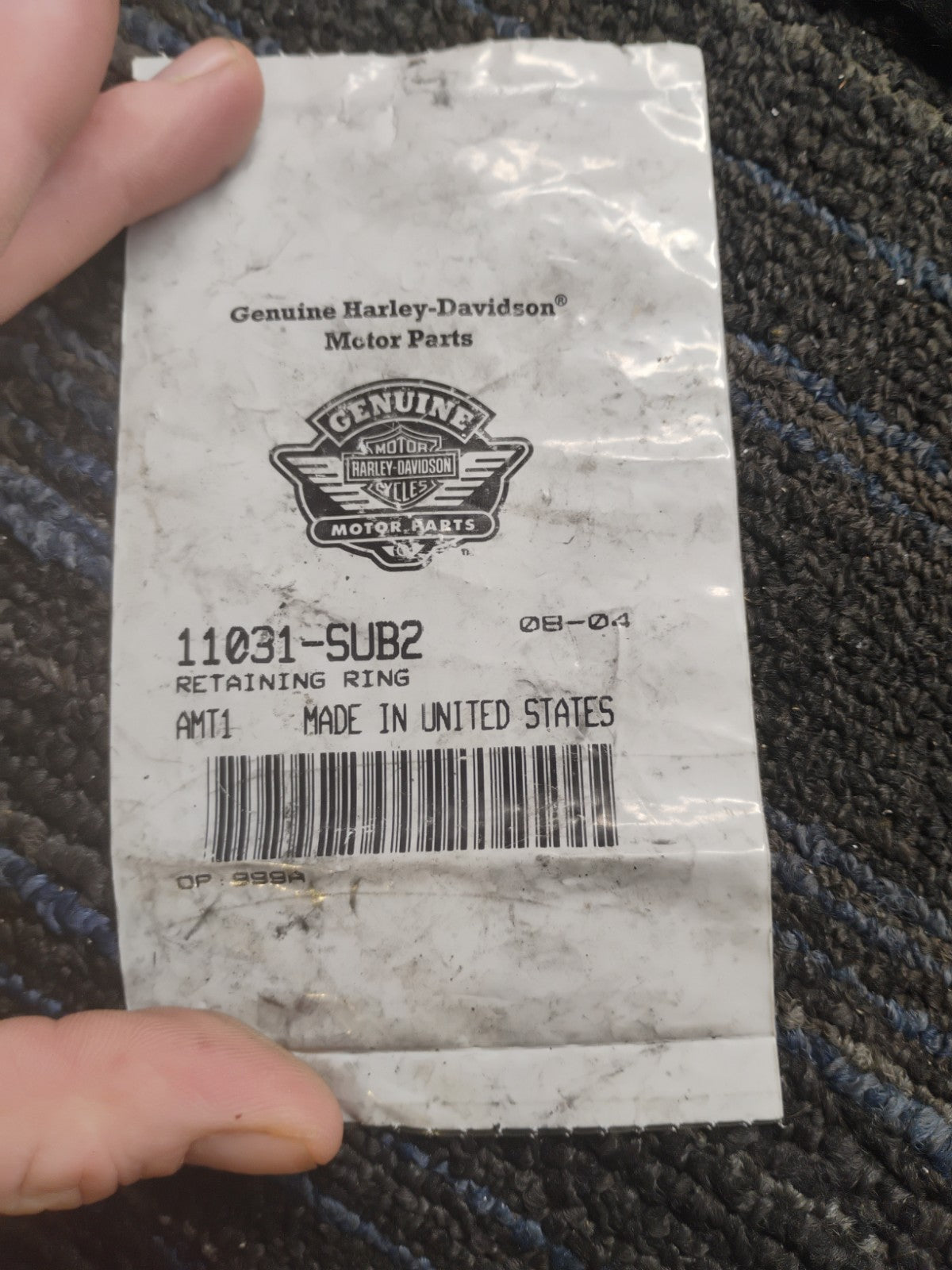 Harley-Davidson OEM 11031-SUB2 Retaining Ring NOS Genuine