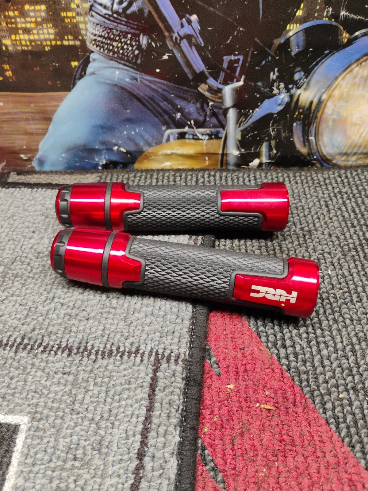 Honda CBR600RR 900RR 954RR 1000RR F4i Black Red Grips Comfort Racing Hand