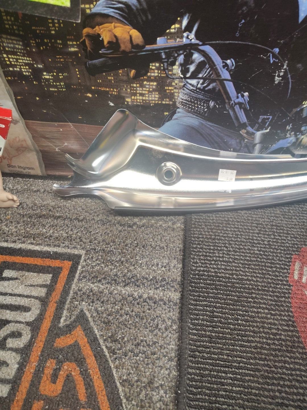 Triumph Rocket III 3 Rear Fender Support CHROME A