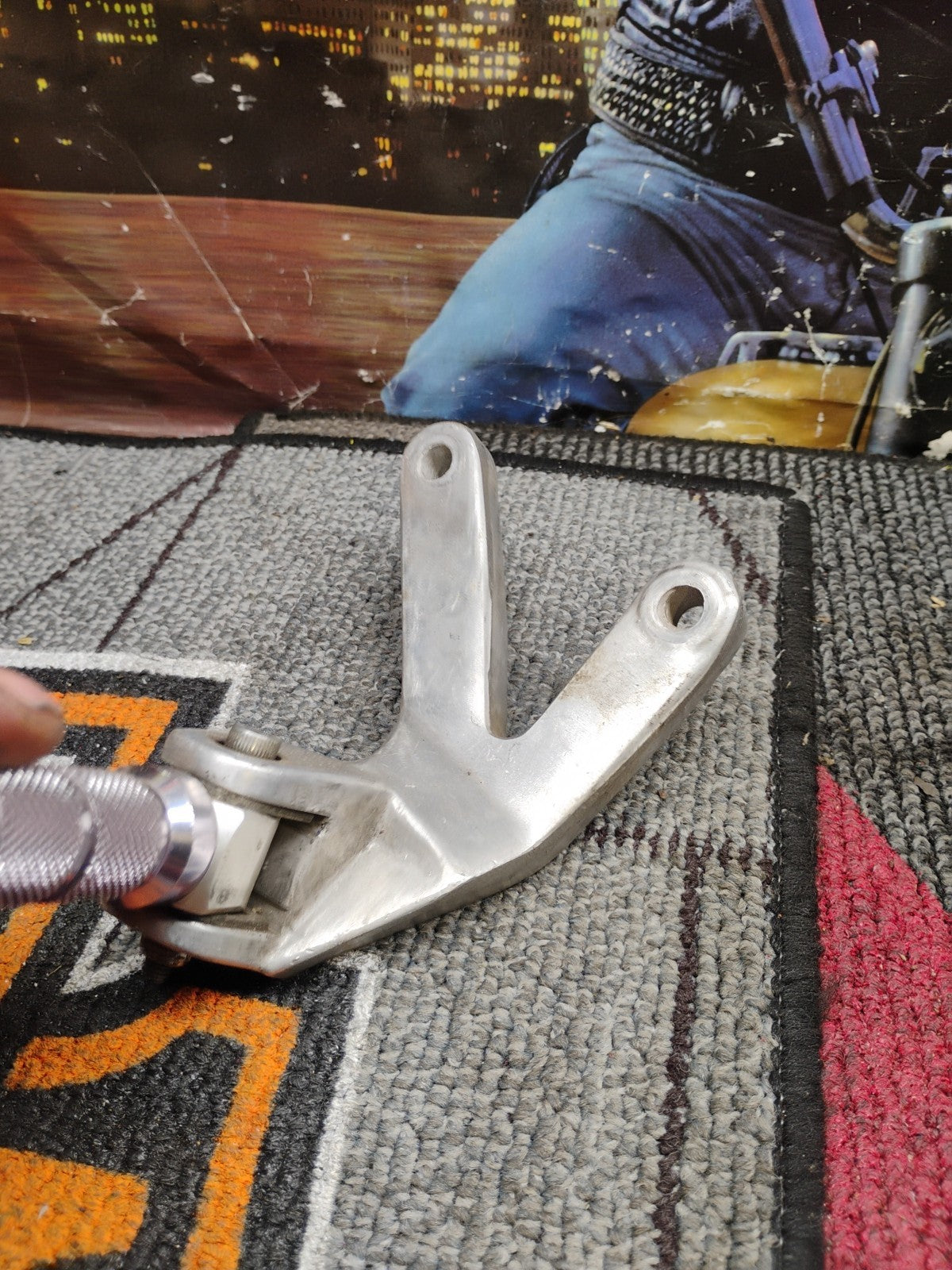 1995 Yamaha YZF600R YZF 600 YZF600 R 600R Right Rear Foot Peg Pedal Mount Back