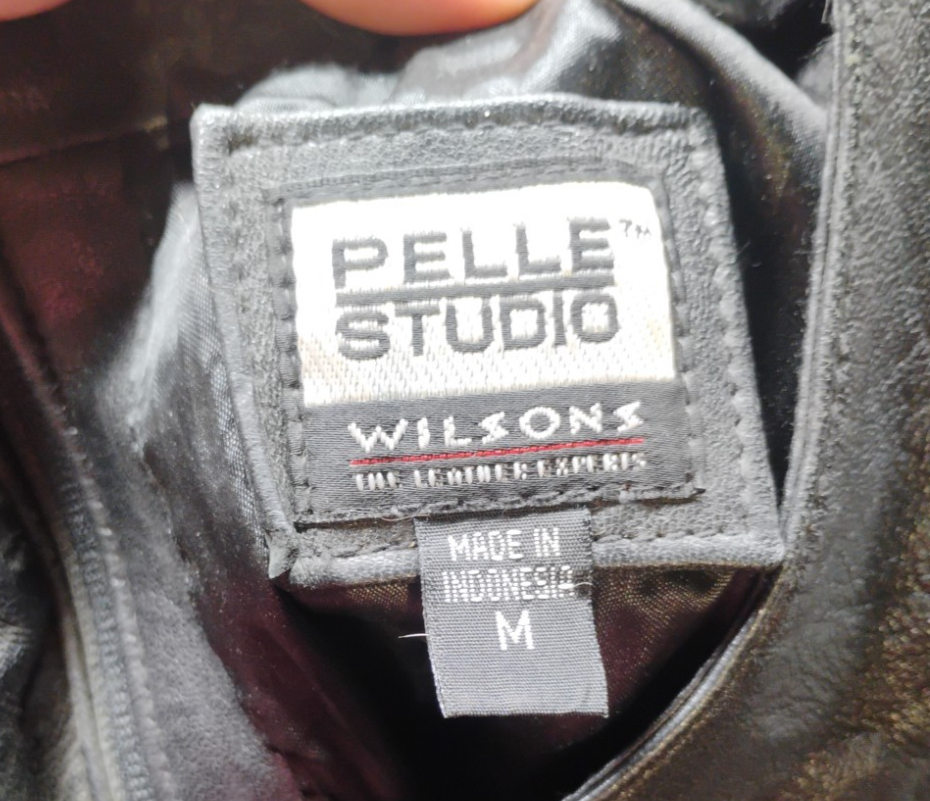 Vintage Pelle Studio Wilsons Black Leather Motorcycle Vest Women's S/M