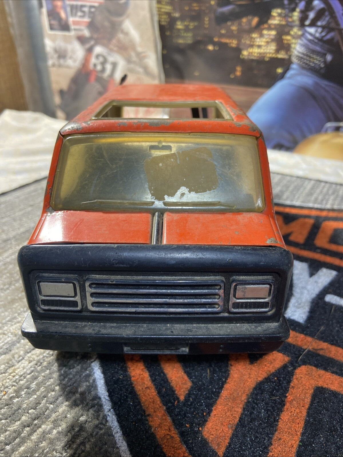 Vintage 1980’s Tonka A.J Foyt Racing Team Van Steel Pressed Steel Vehicle