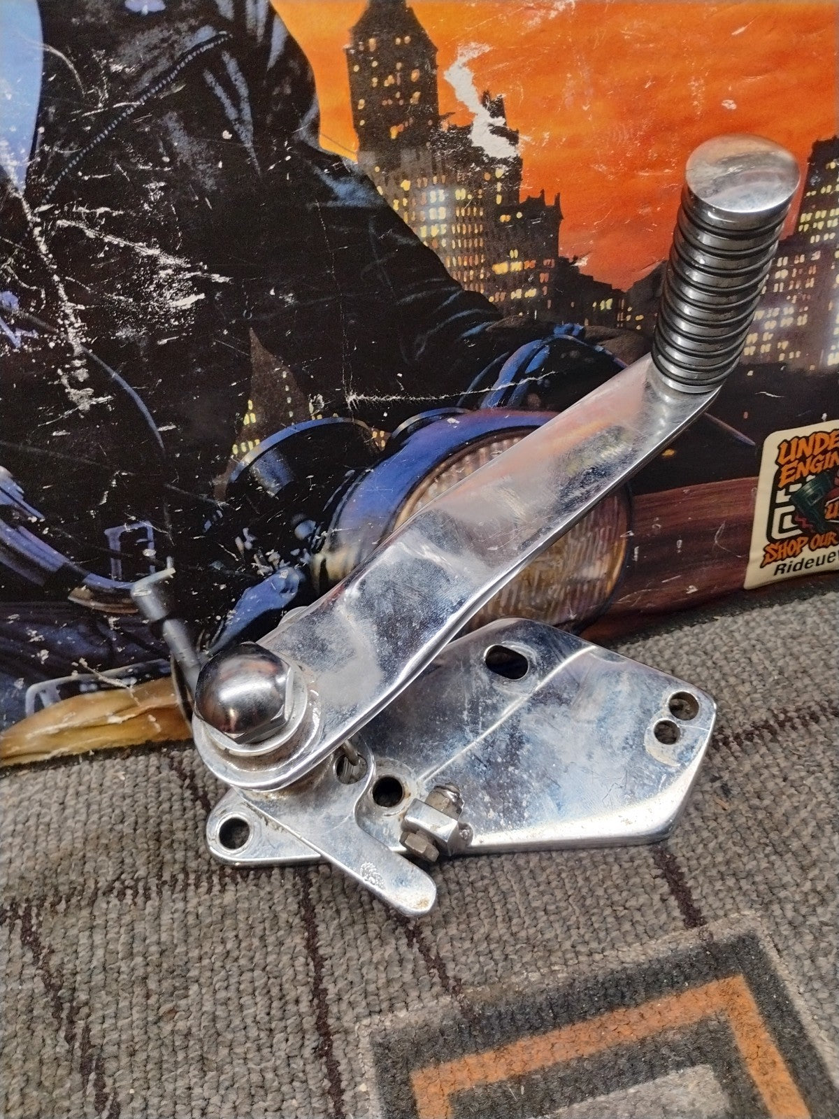 Chrome Forward Brake Control Kit Mount And Lever  for Harley Davidson by V-Twin