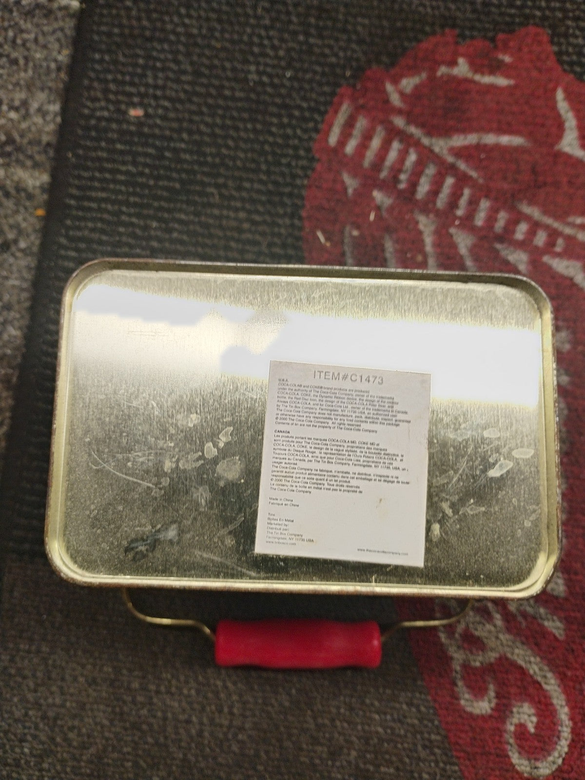 1999 Coca Cola Collectors Tin 6 Bottle Carry Tin With Plastic Handle (5X3.5X5in)